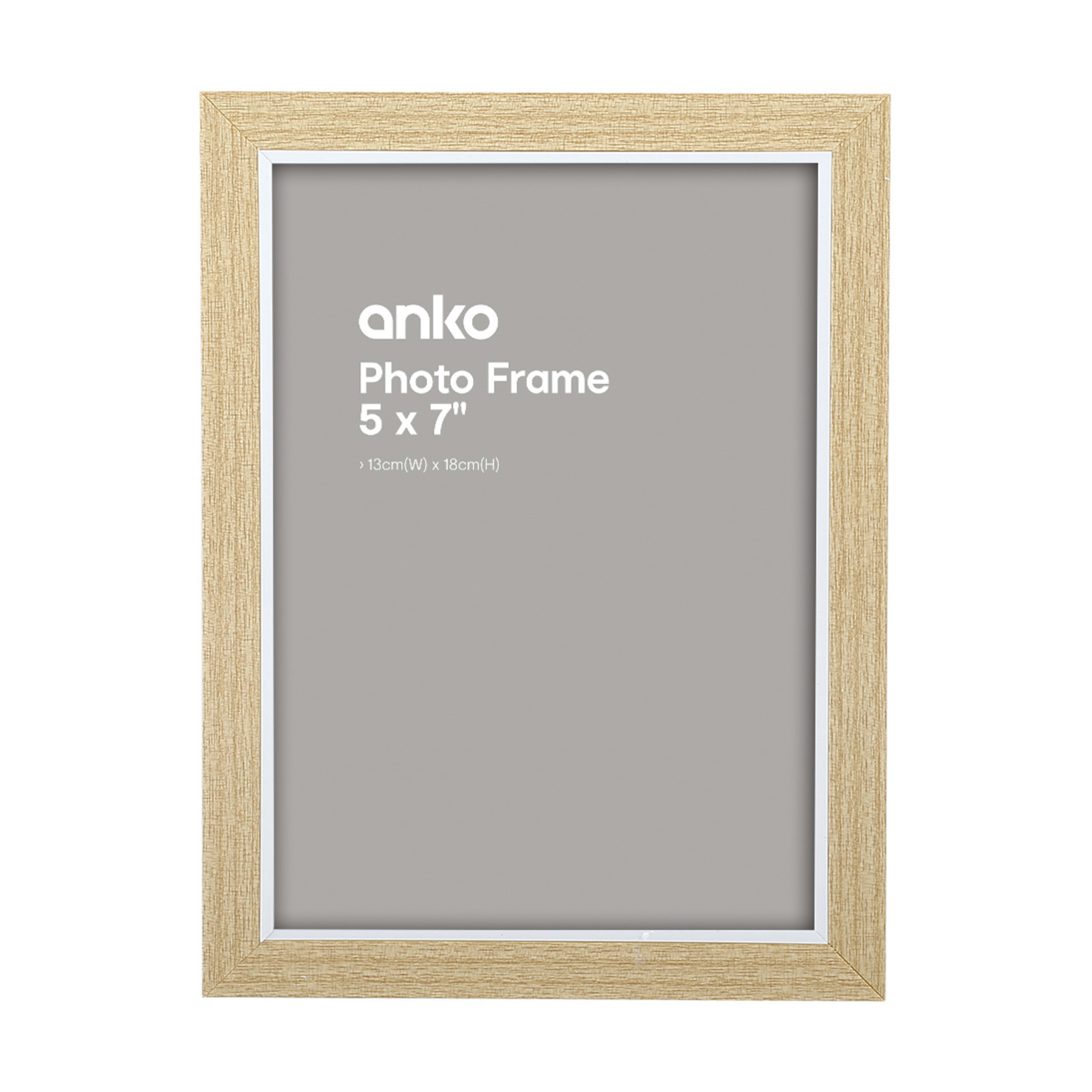 Photo Frame 5in. x 7in. Two Tone Oak & White Kmart