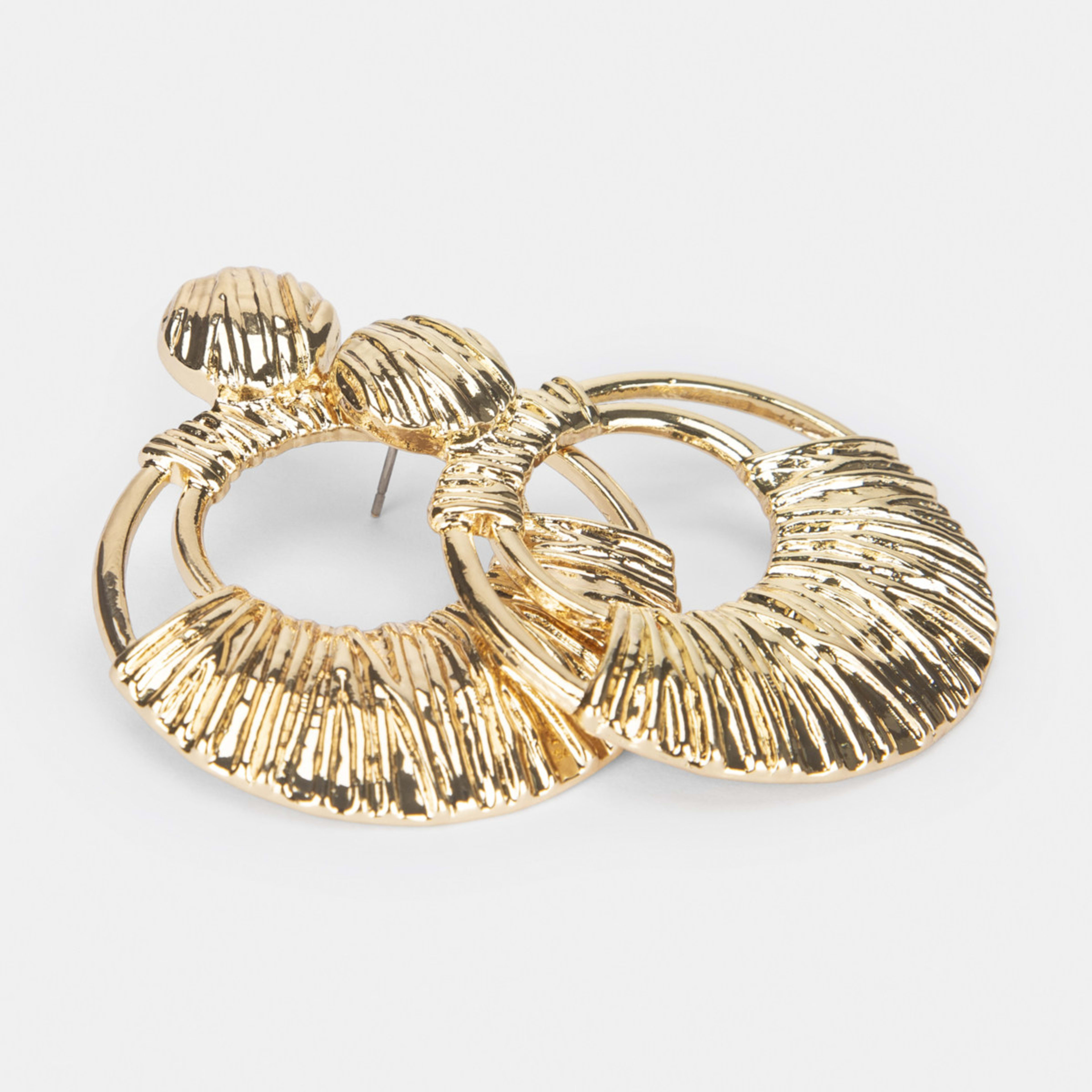 2 Door Knocker Earrings - Gold Tone, 2 of 5