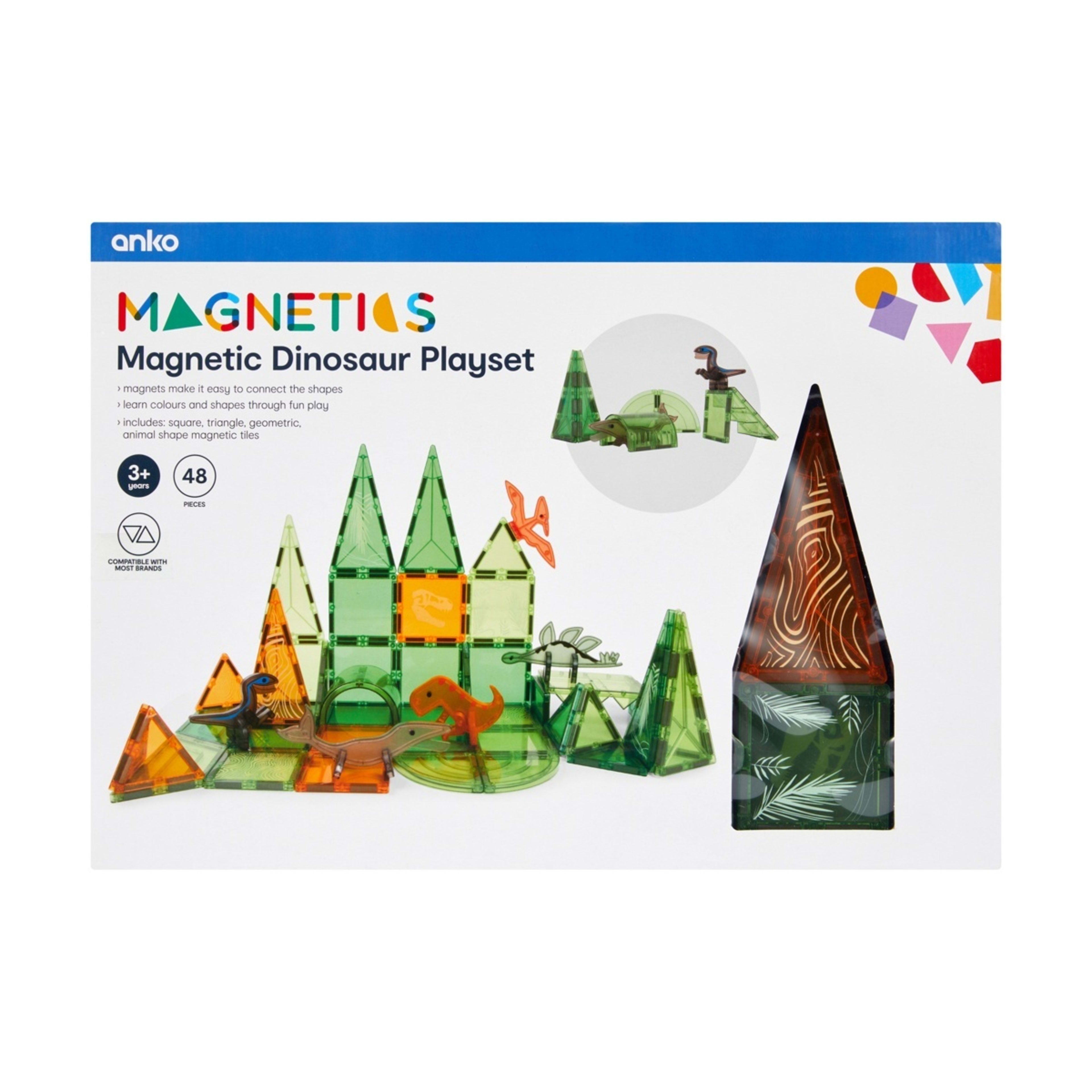 8 Magnetics: 48 Piece Magnetic Dinosaur Playset, 8 of 9