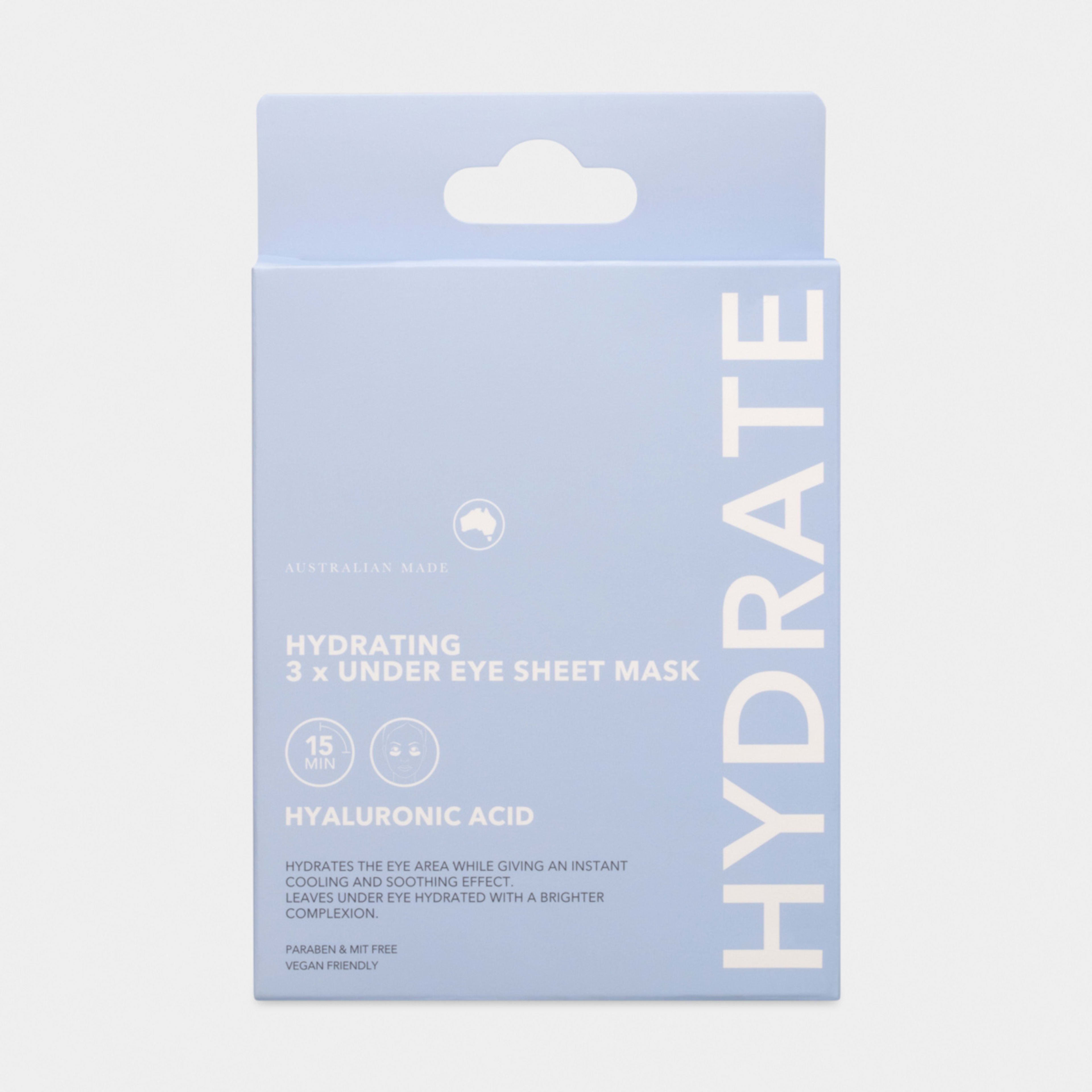 3 Pack Hydrating Under Eye Mask Hyaluronic Acid Kmart