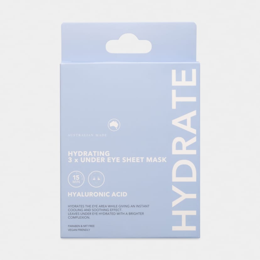 3 Pack Hydrating Under Eye Mask Hyaluronic Acid Kmart