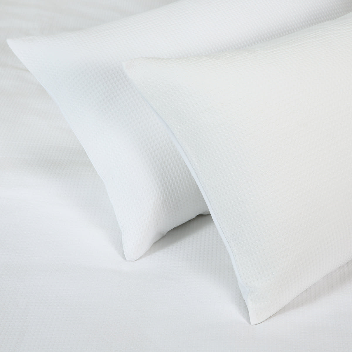 Waffle Cotton Quilt Cover Set Double Bed, White Kmart