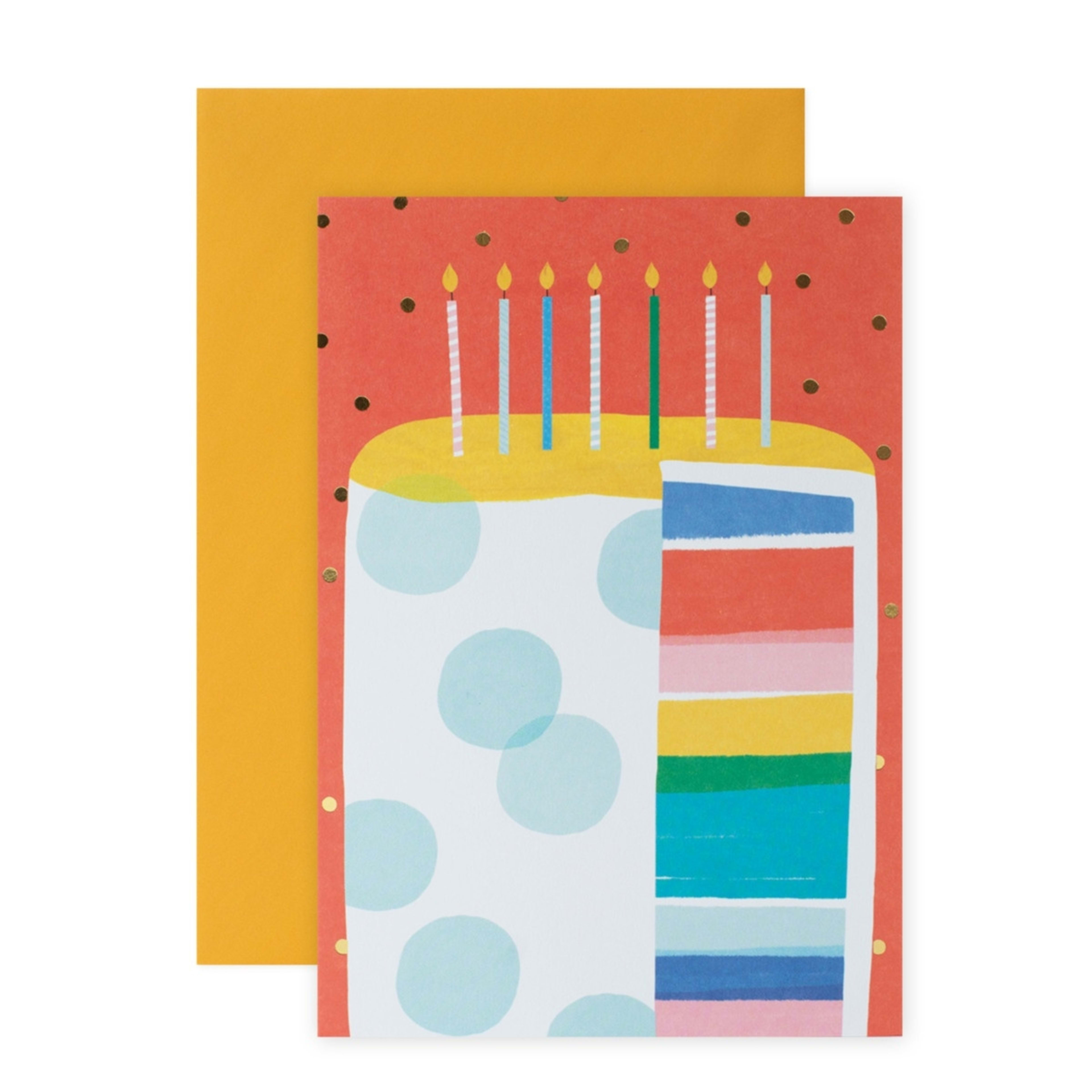 1 Hallmark Birthday Card - Colourful Birthday Cake