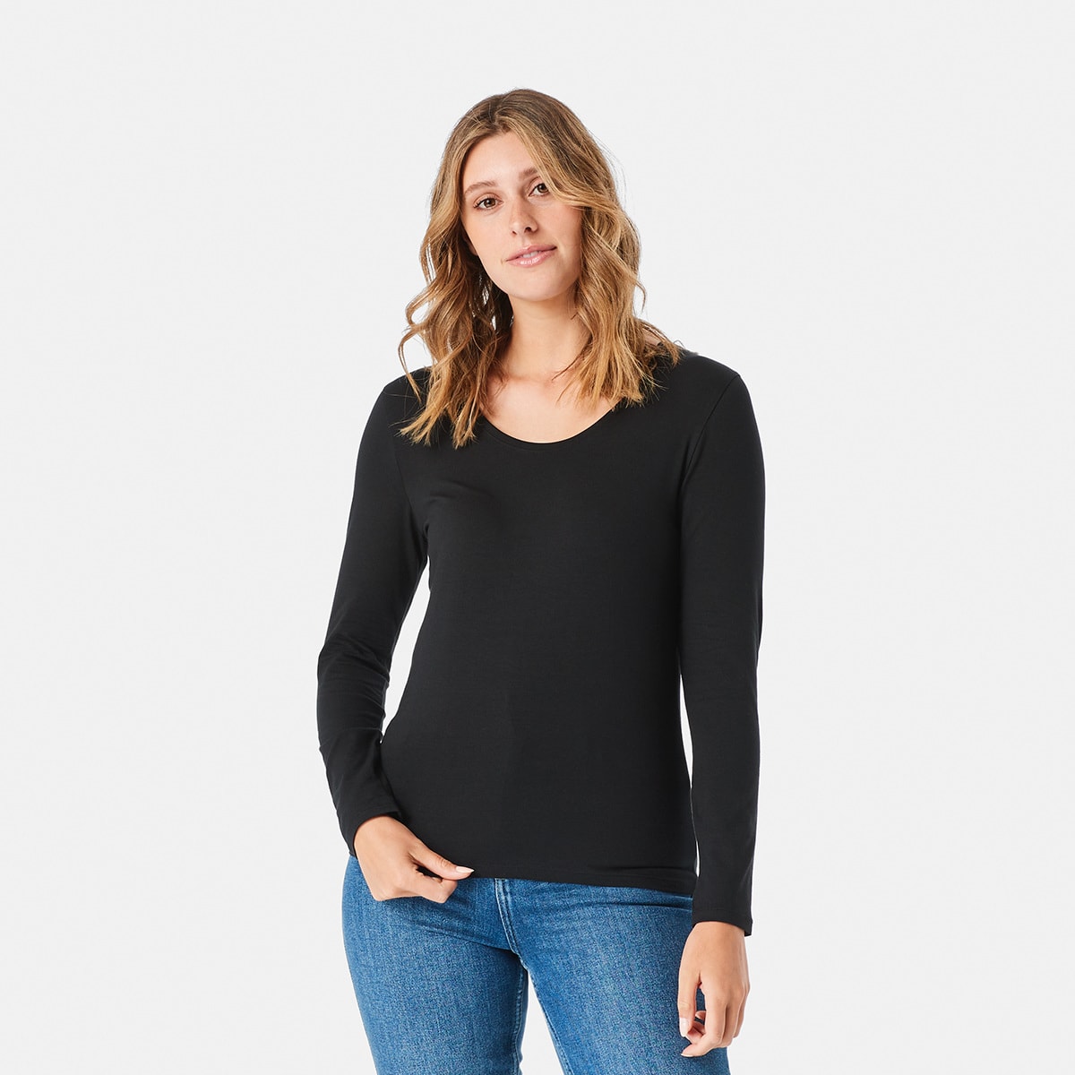 long sleeve cotton tops for ladies