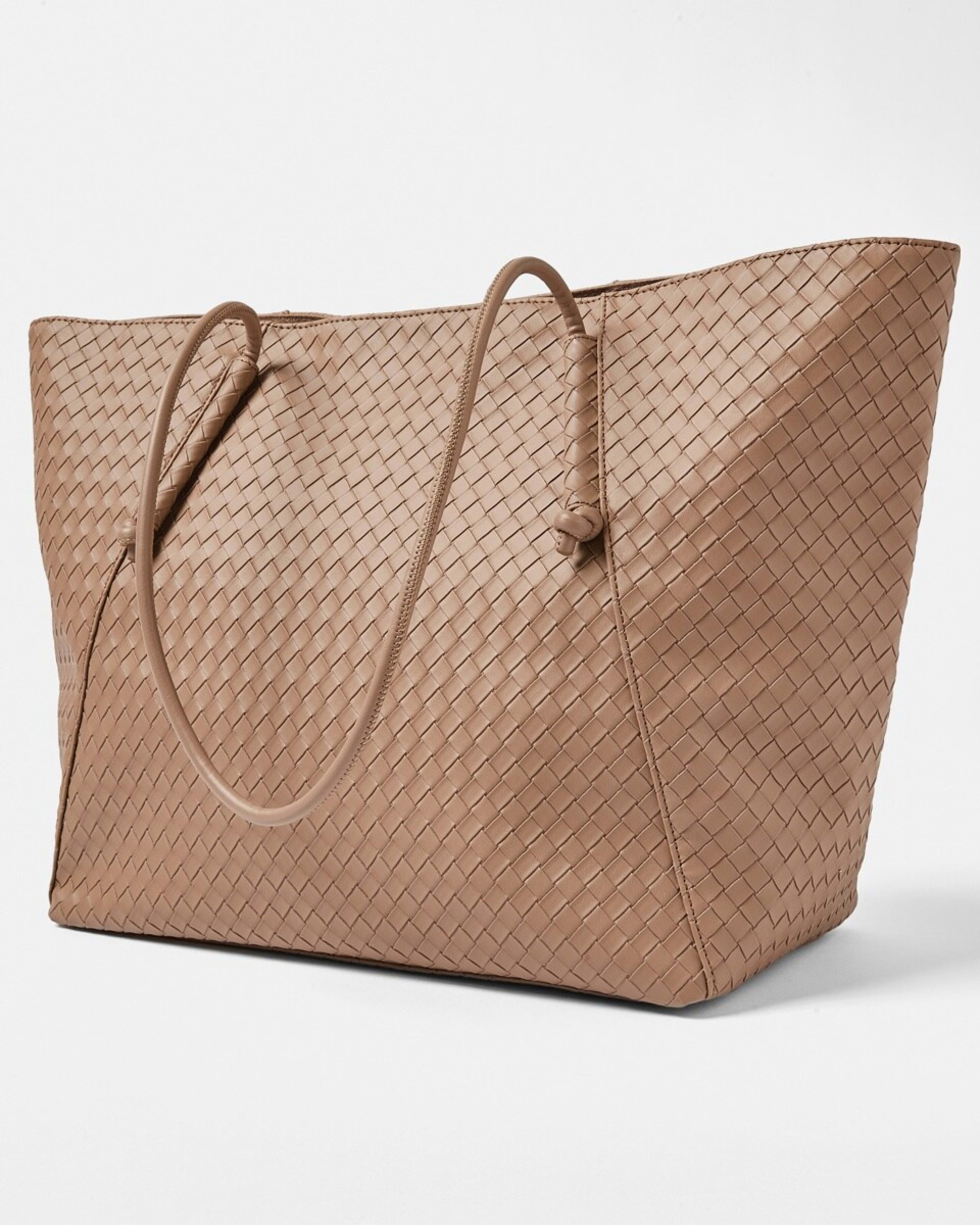 3 Weave Tote Bag HAZELNUT LATTE, 3 of 5