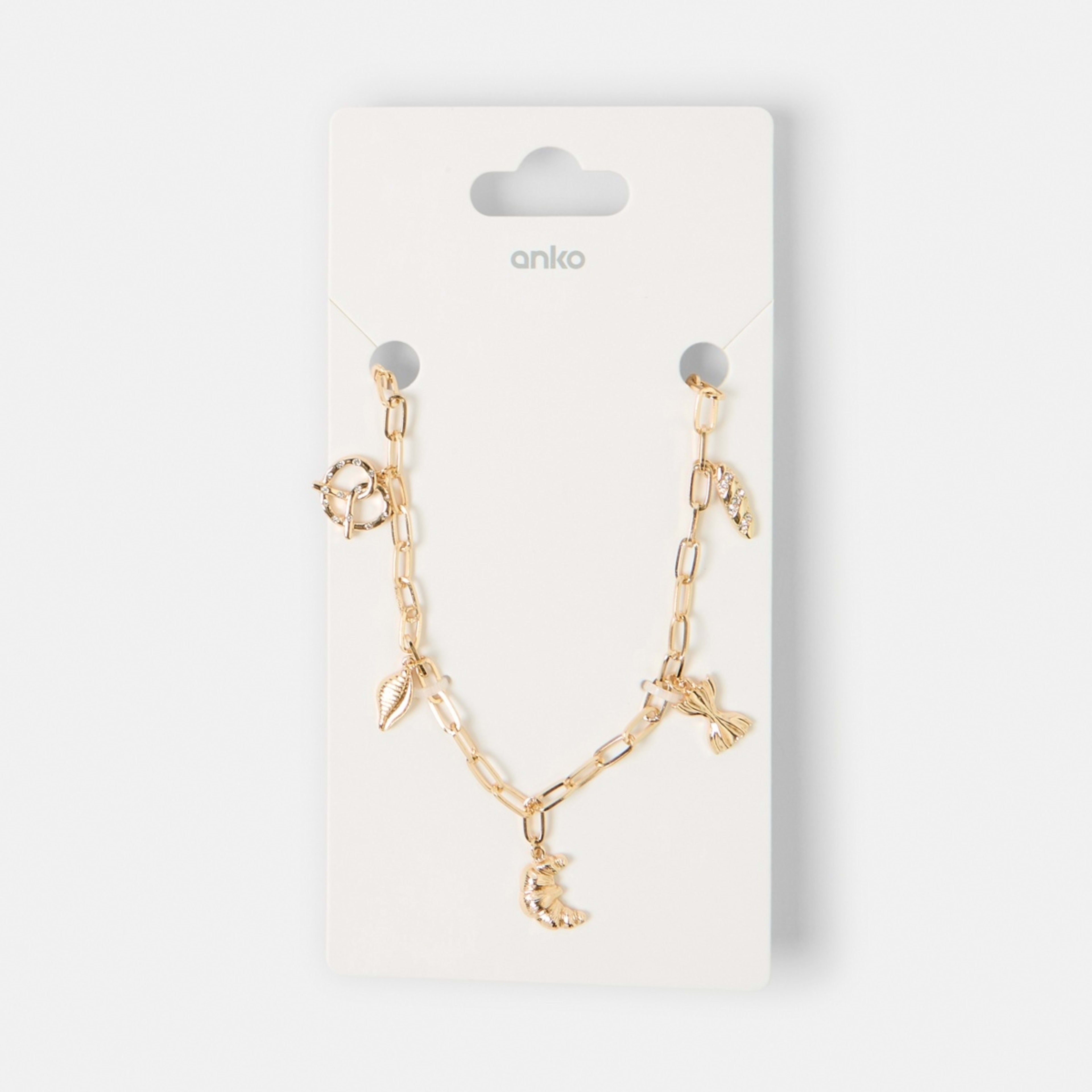 4 Carb Charms Necklace - Gold Tone, 4 of 4