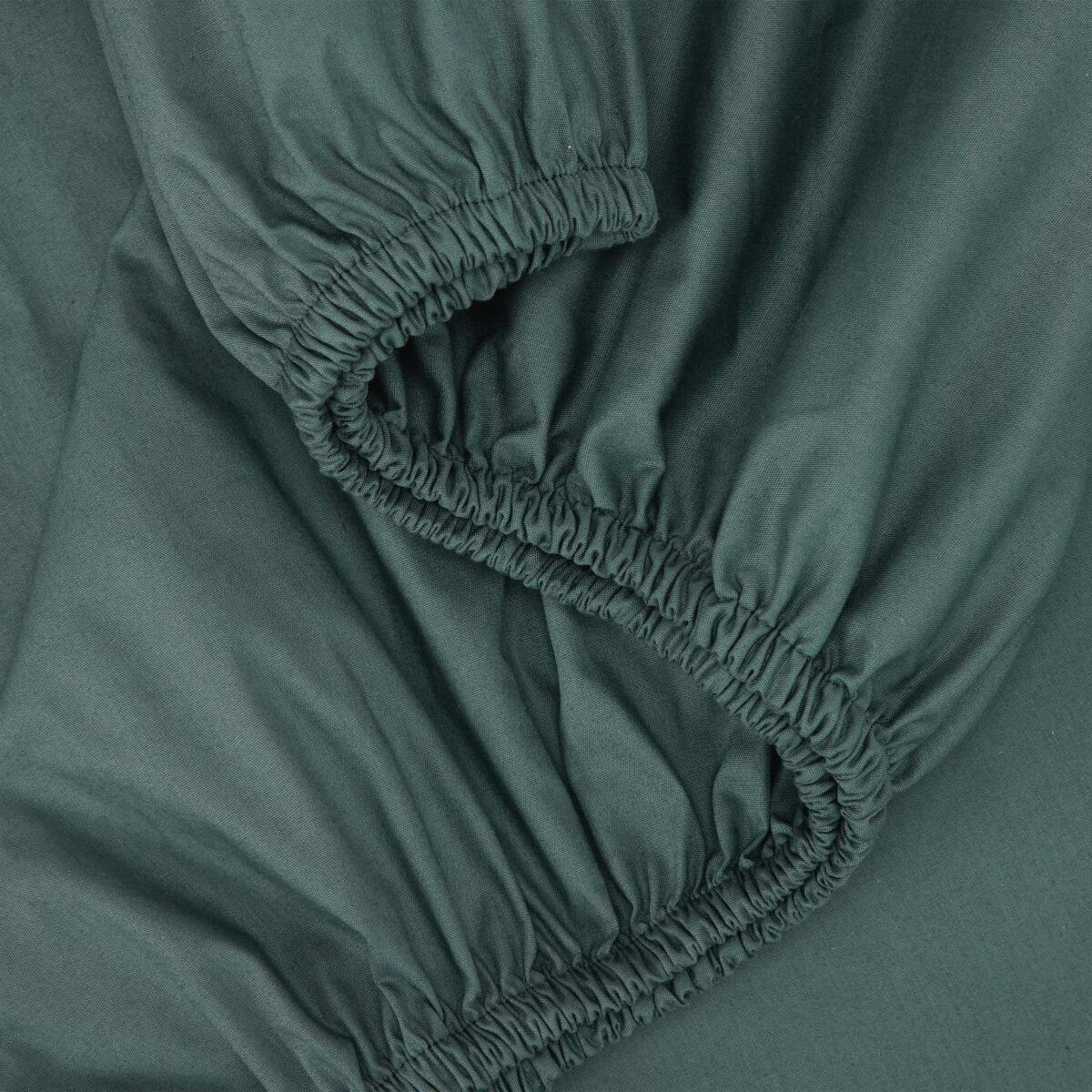 3 250 Thread Count Cotton Rich Sheet Set - Single Bed, Teal, 3 of 7
