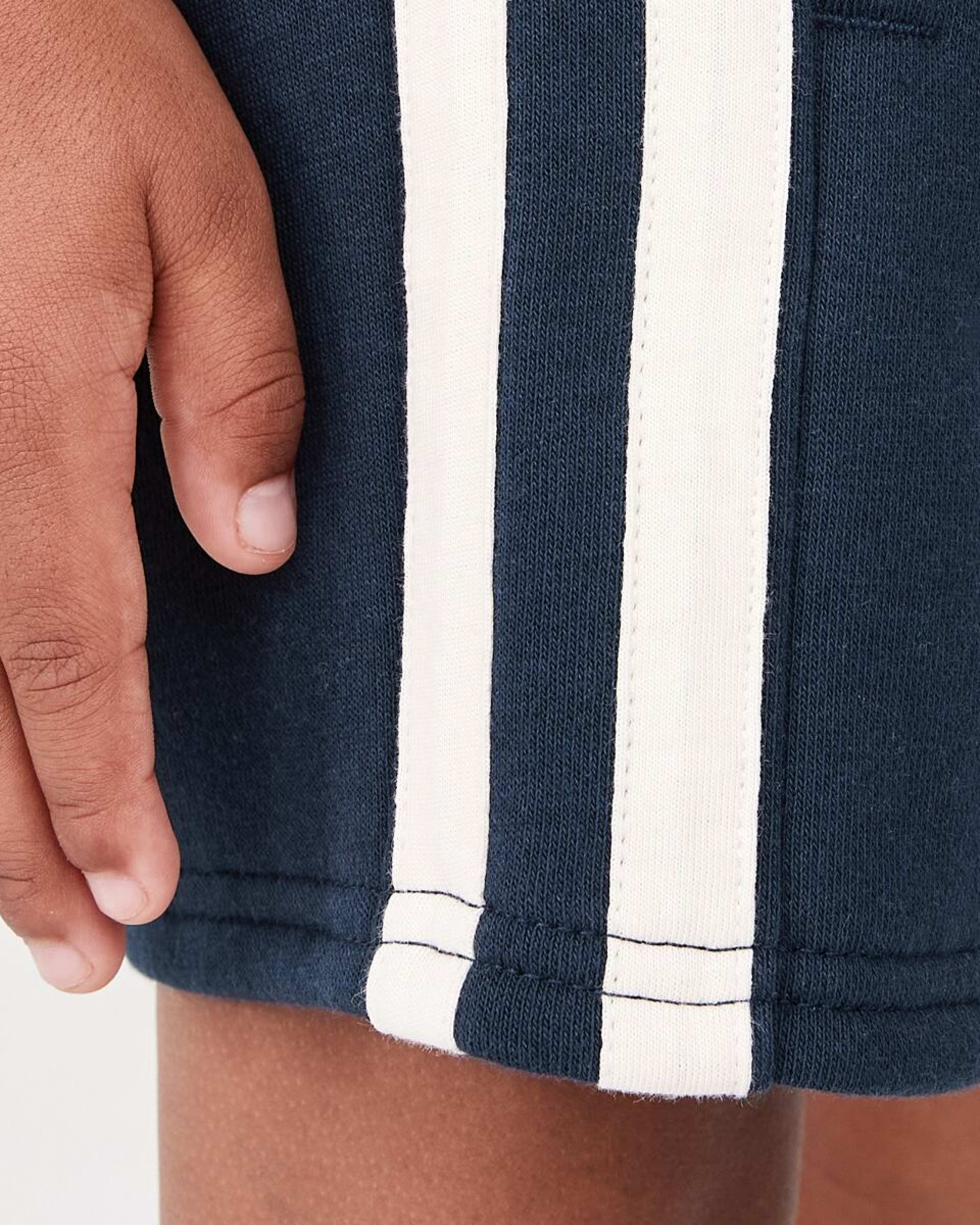 5 Stripe Knit Shorts Dress Navy, 5 of 9
