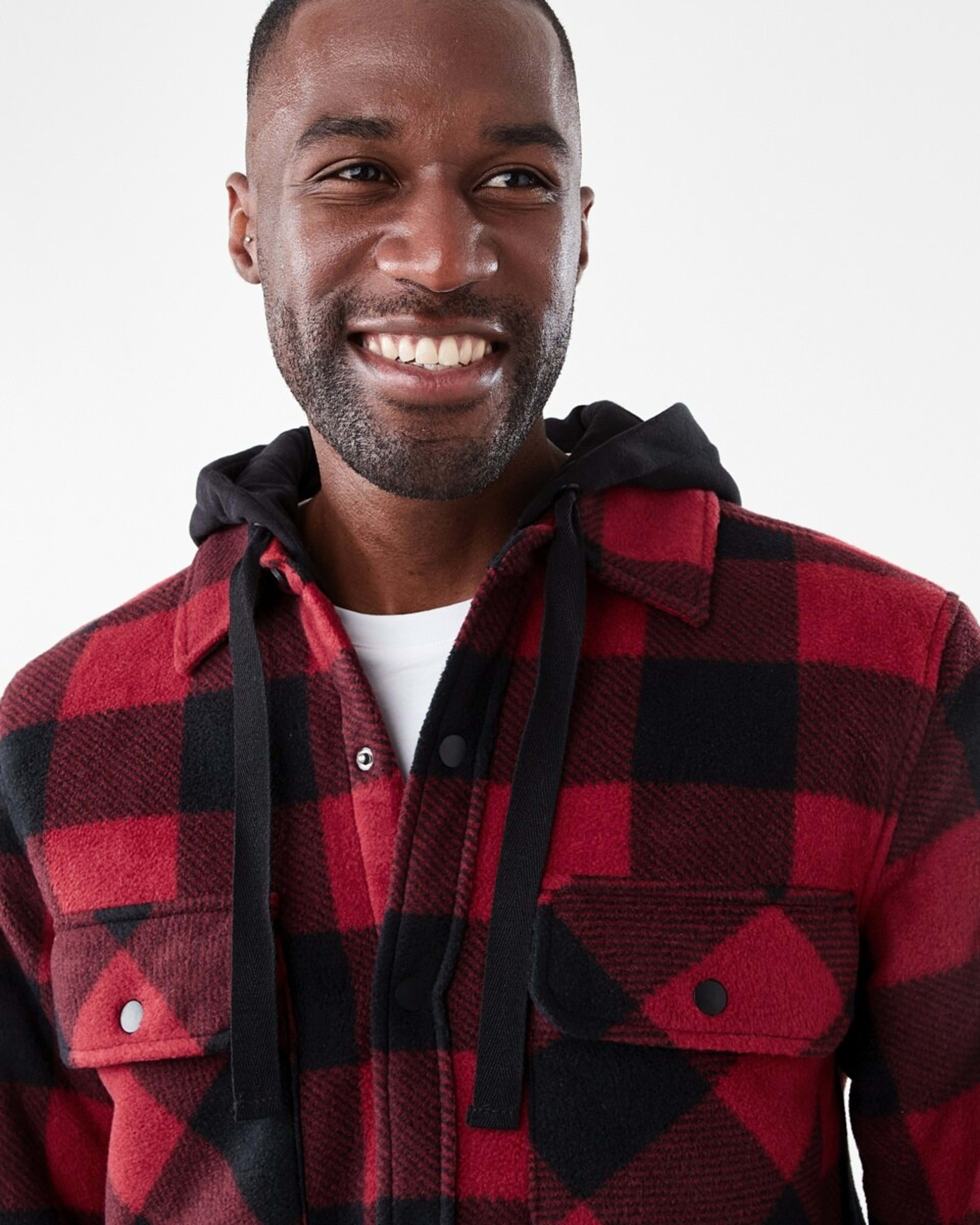 5 Workwear Padded Industrial Jacket Red Check, 5 of 8