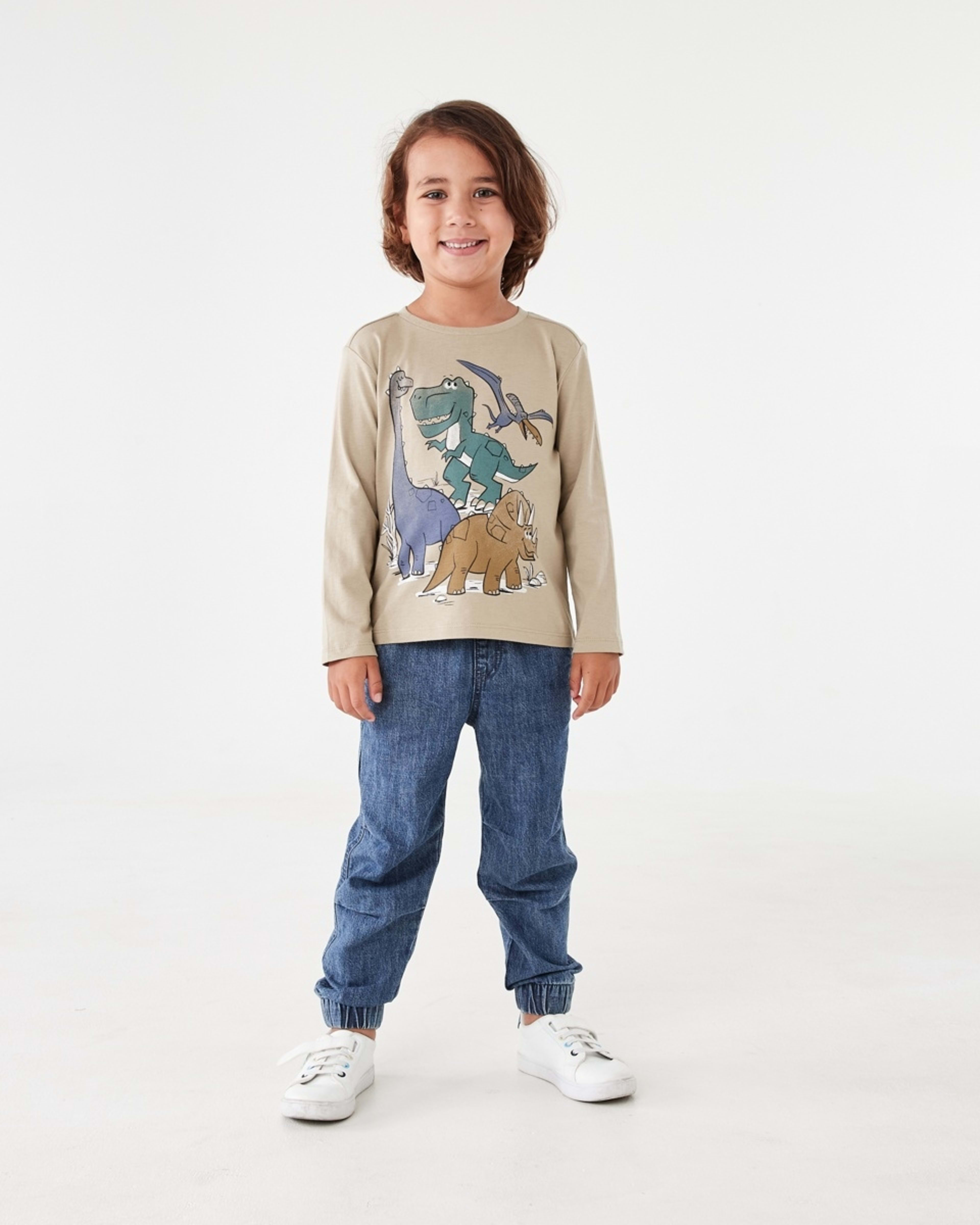 5 Long Sleeve Print T-shirt Bge Dino, 5 of 8