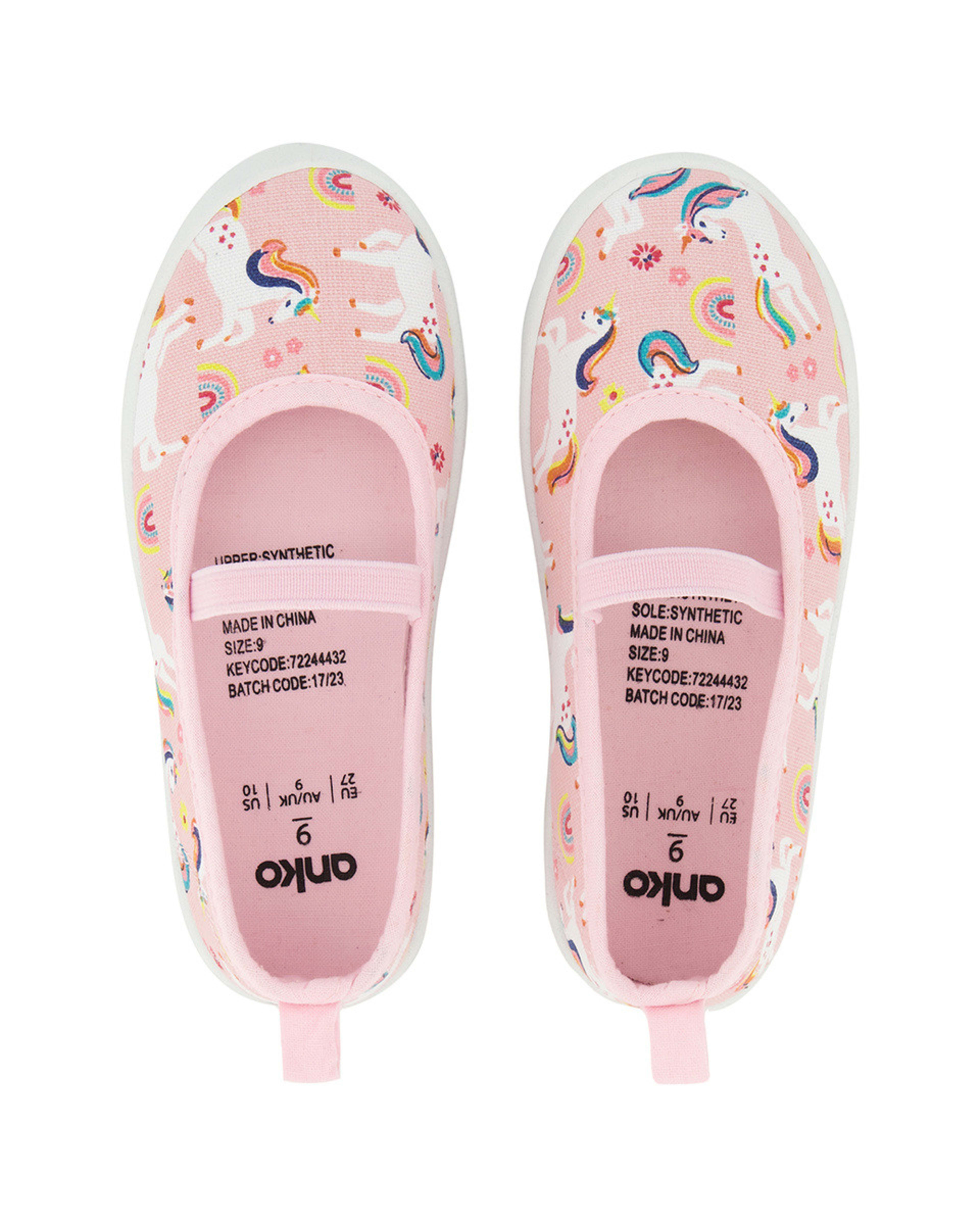2 Junior Print Canvas Shoes Unicorn, 2 of 5