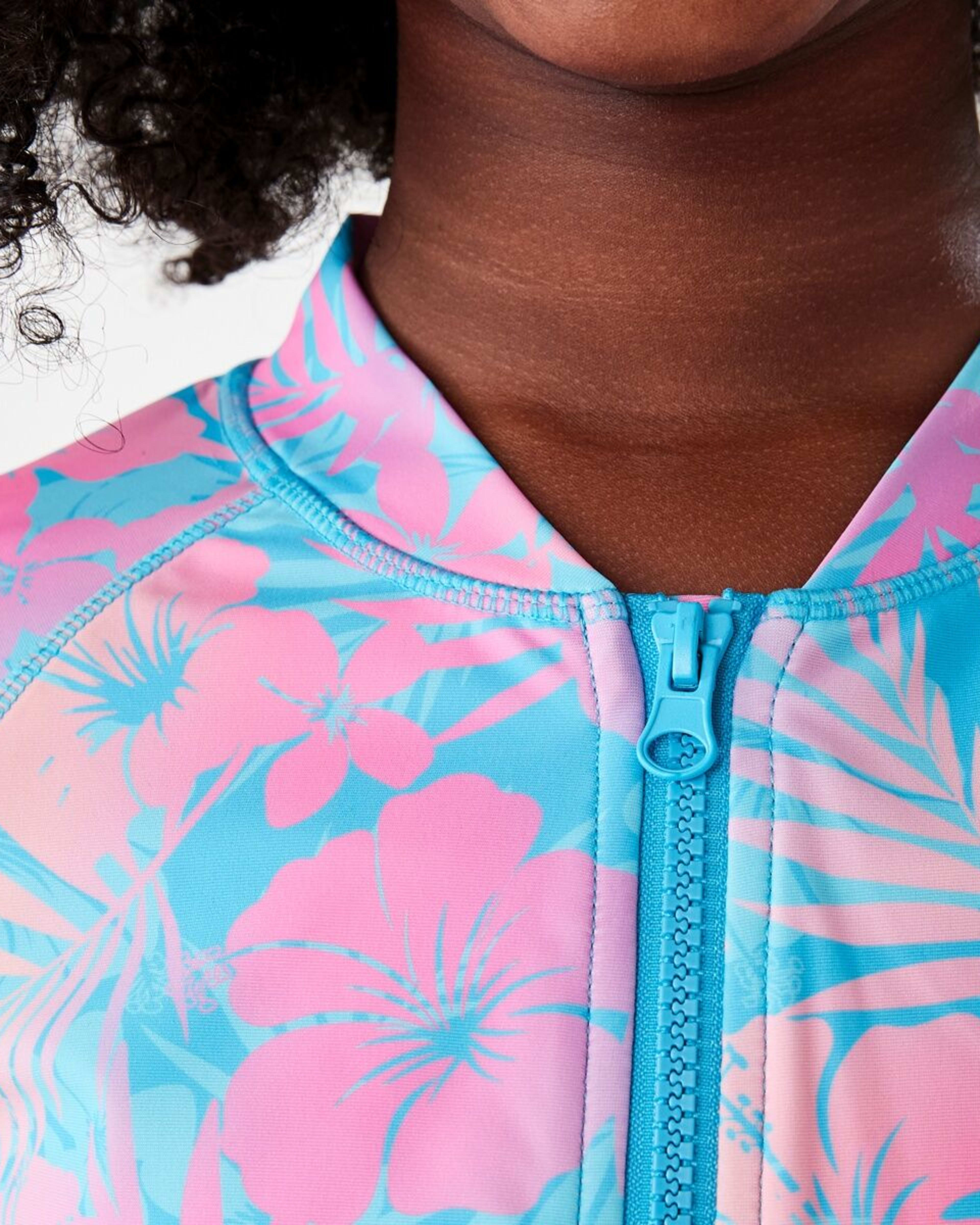 3 Long Sleeve Zip Through Rash Vest OMBRE TROPICAL LUSH MULTI, 3 of 8