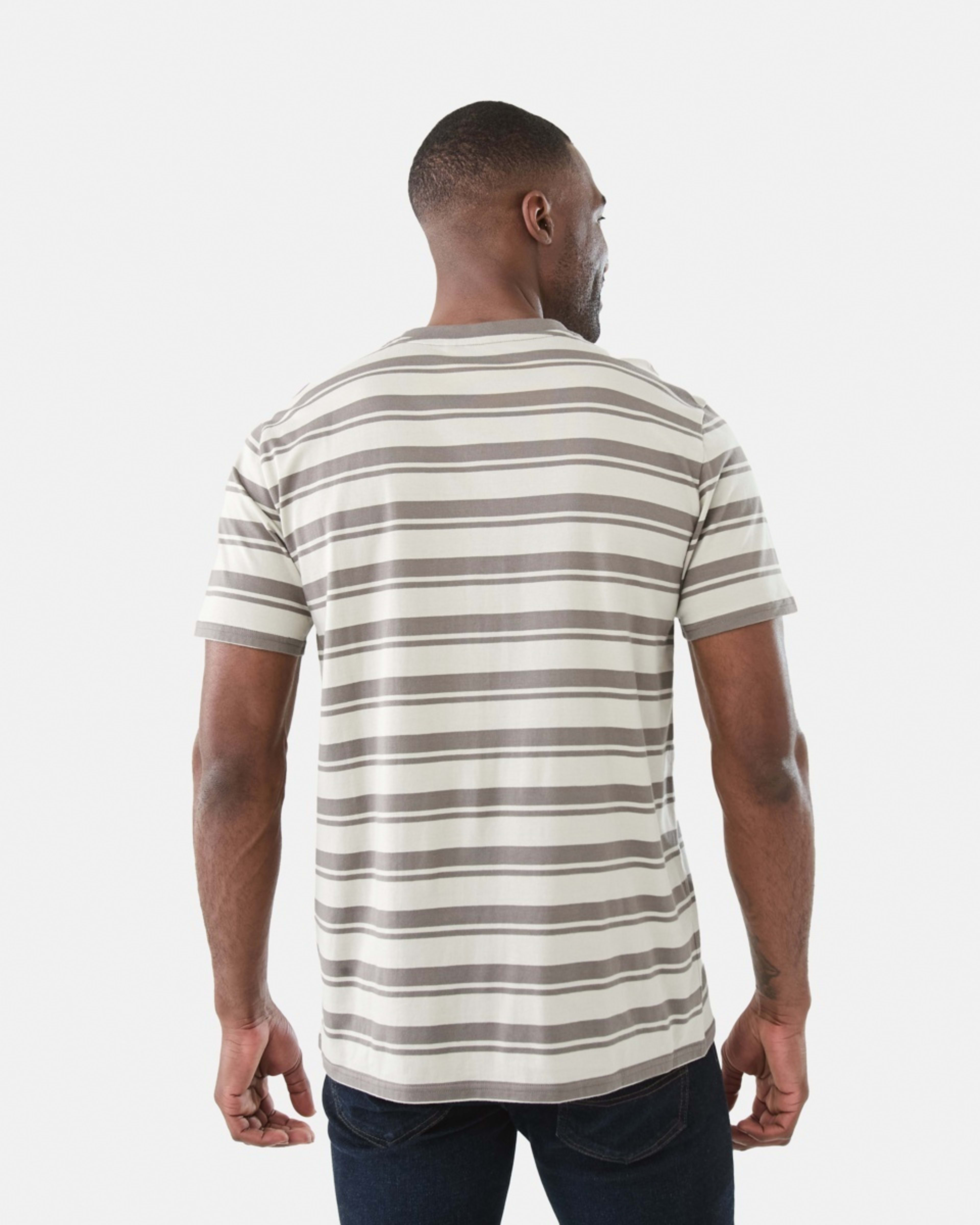 3 Australian Cotton Stripe T-shirt Brn Stripe, 3 of 5