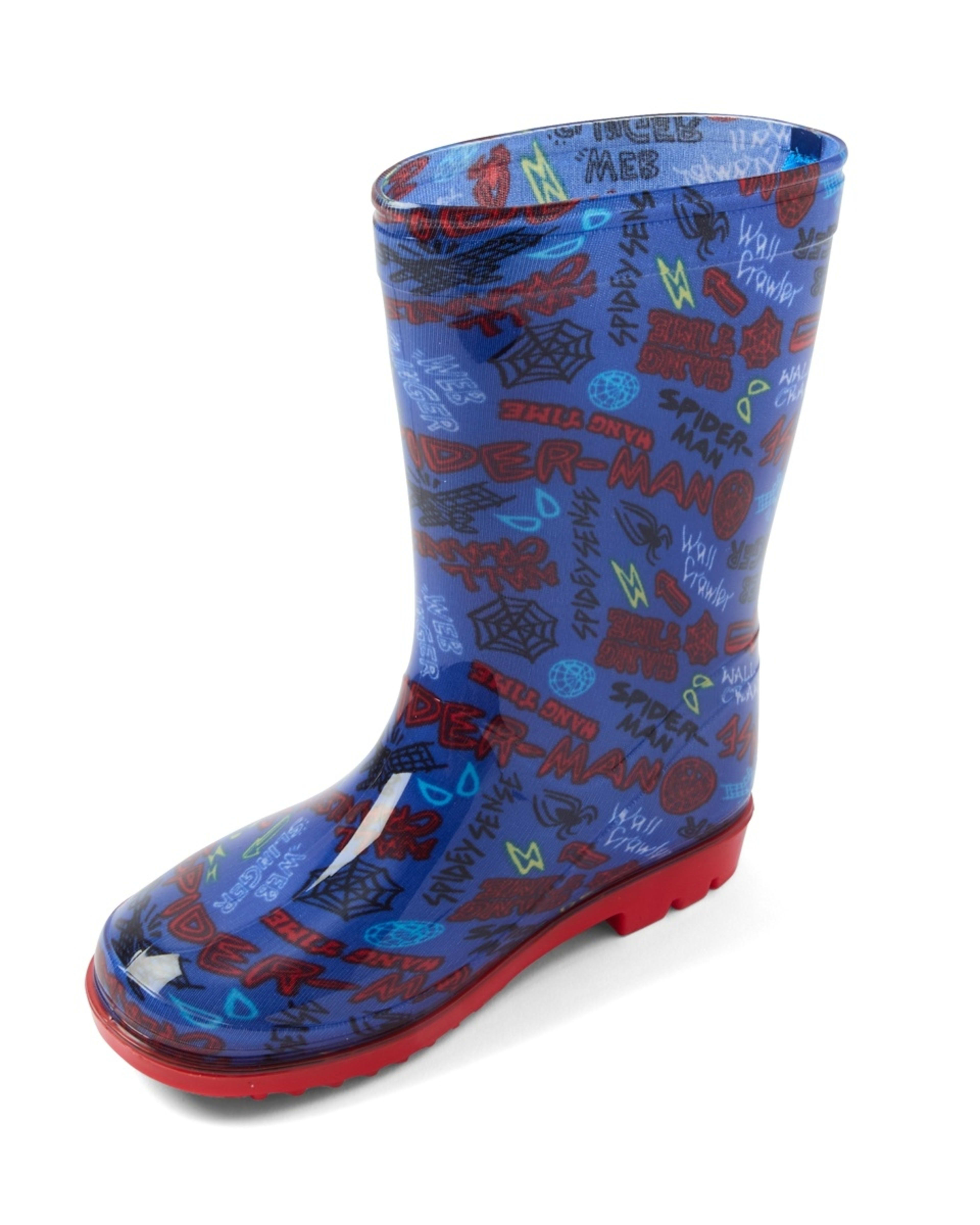 3 Junior Spider-Man License Rainboots Spiderman Doodle Art, 3 of 5