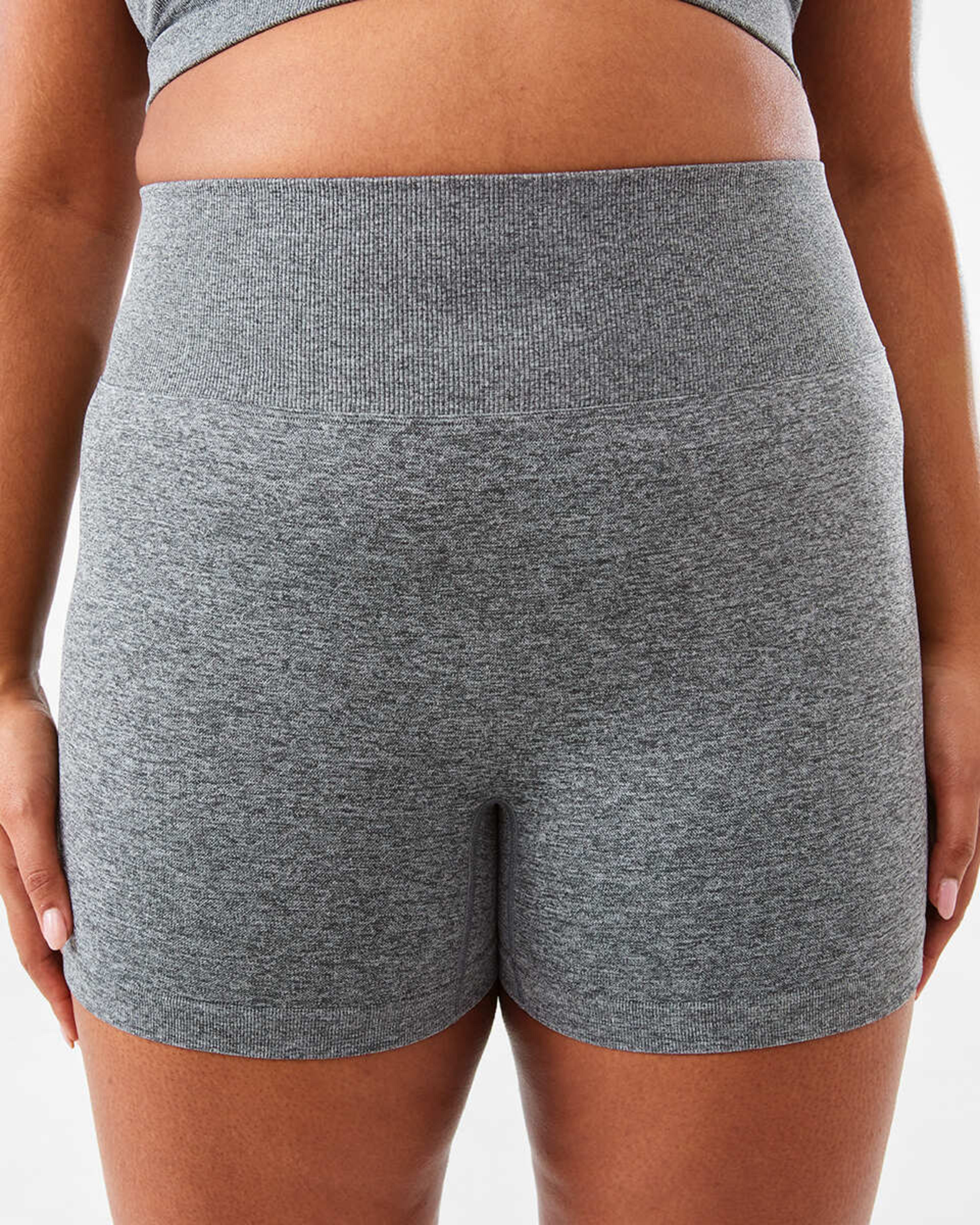 3 Active Womens Youth Tape Shorts SOFT GREY MARLE, 3 of 8