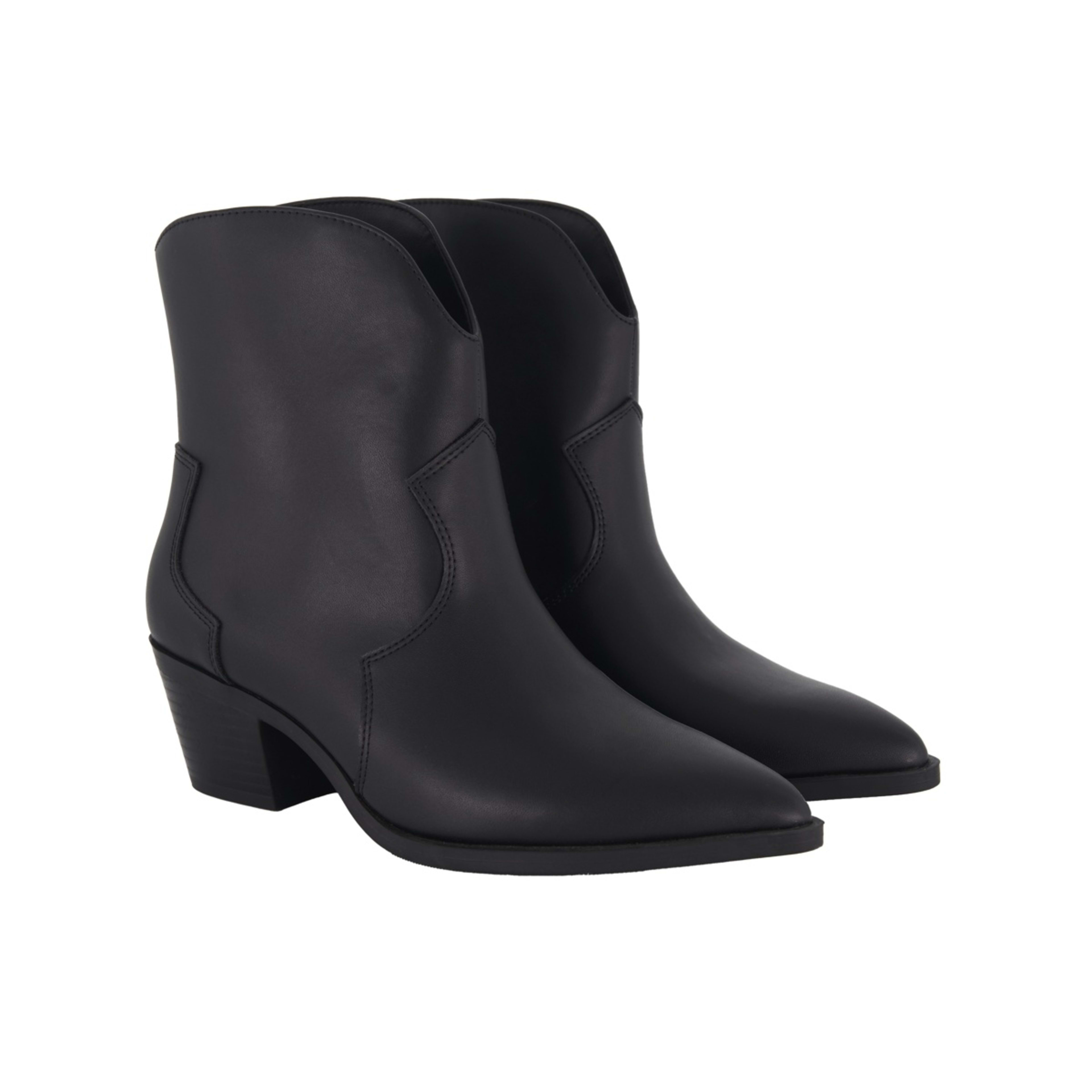 4 Western Block Heel Boots Black, 4 of 4
