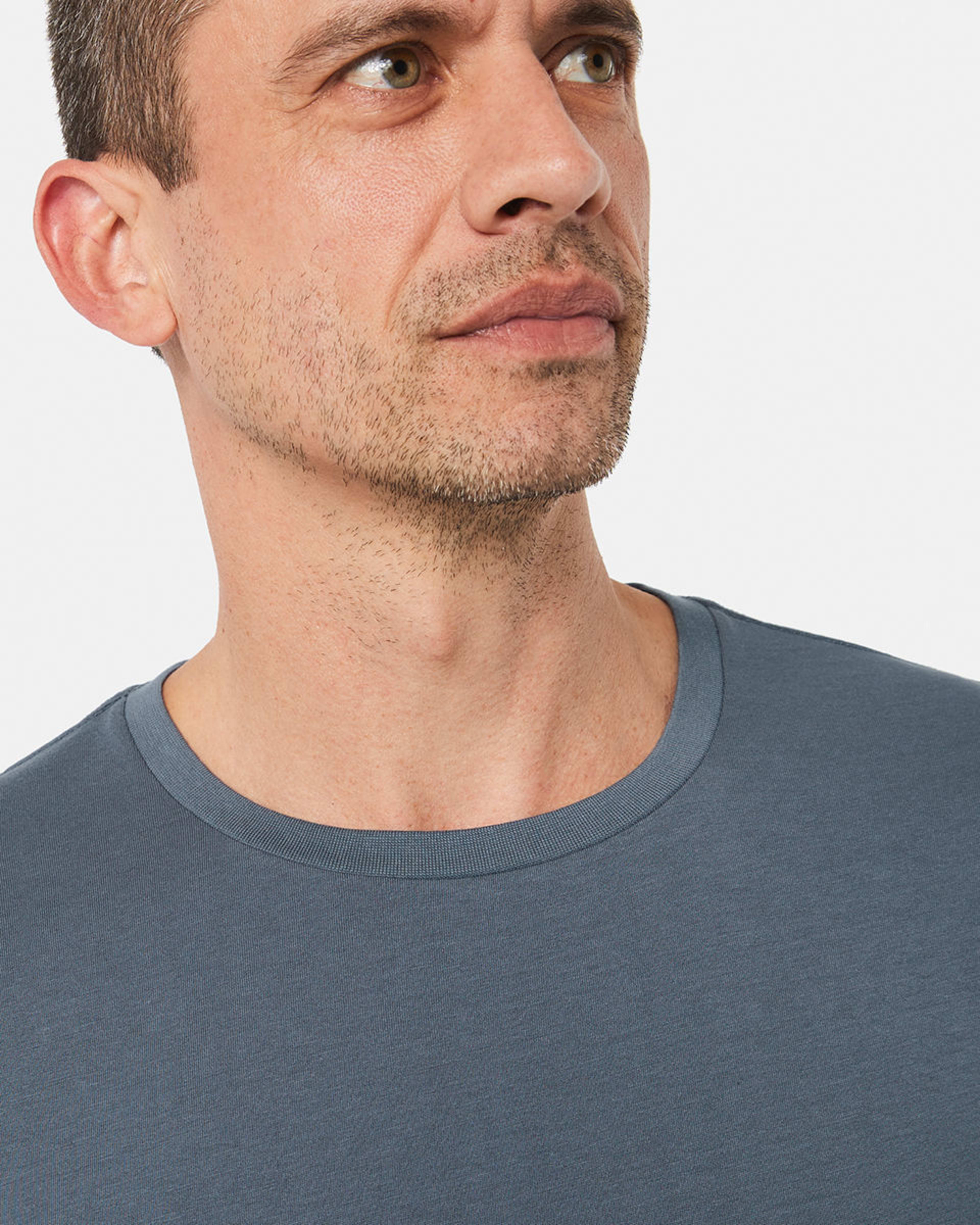 4 Short Sleeve Modal Blend Sleep Top Blu Grisle, 4 of 4