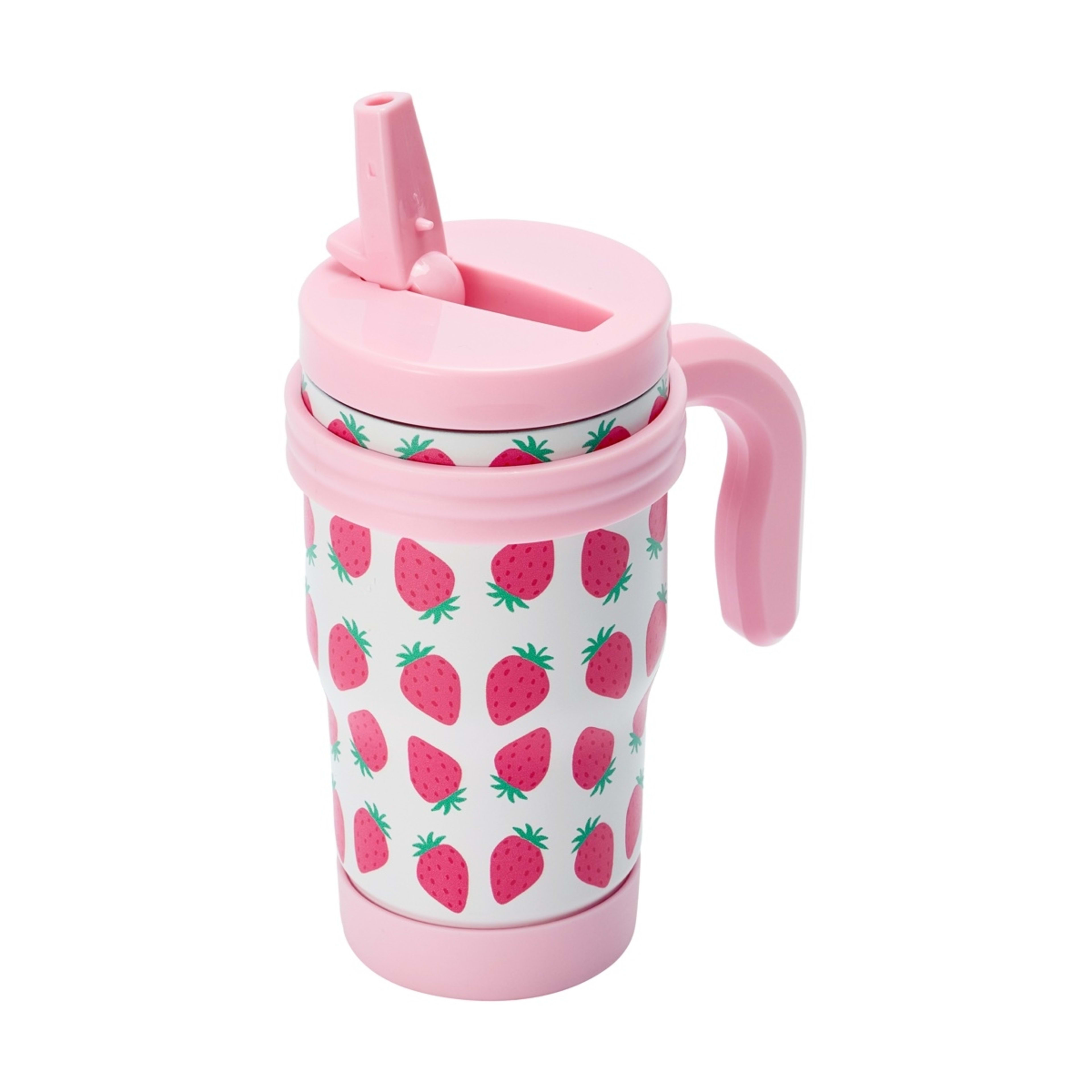 1 380ml Strawberry Tumbler with Handle