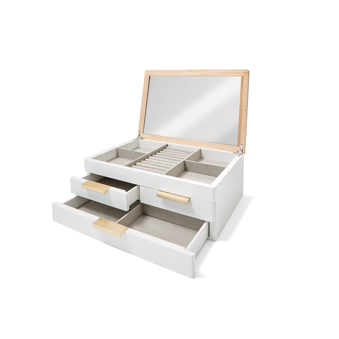 3 Tier Oak Look Jewellery Box Kmart