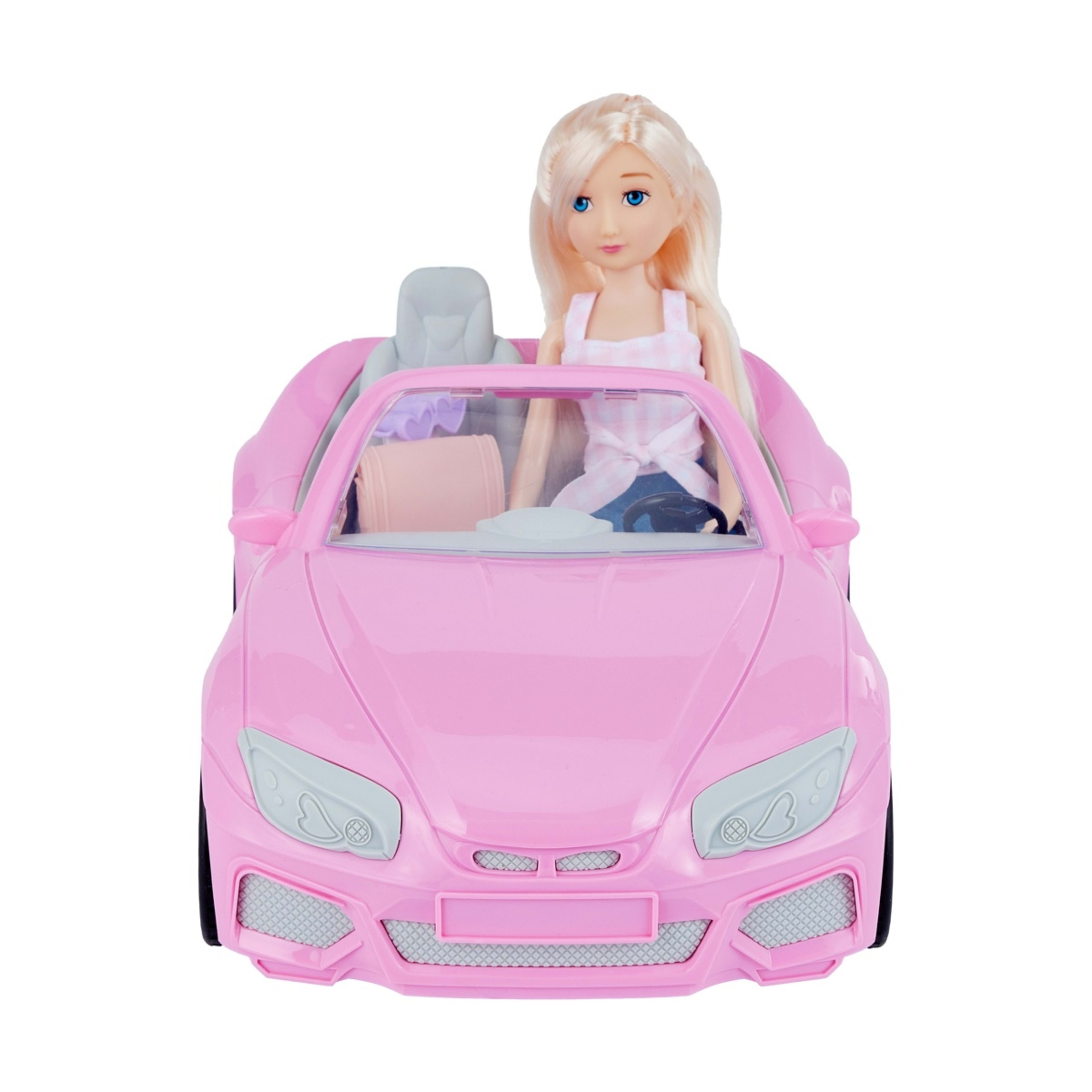4 4 Piece Fashion Doll Sports Car Playset, 4 of 10