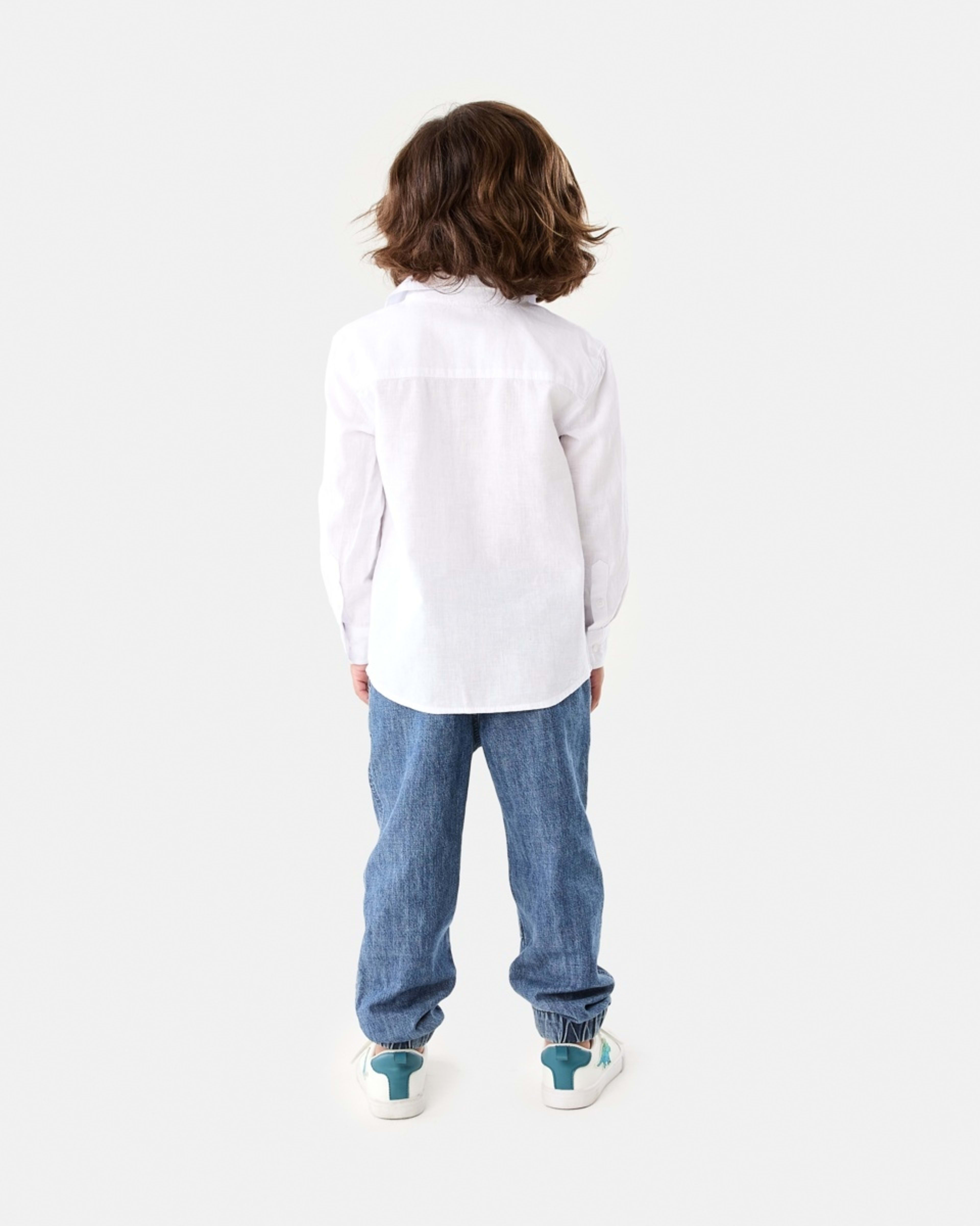 9 Long Sleeve Linen Shirt WHITE, 9 of 9