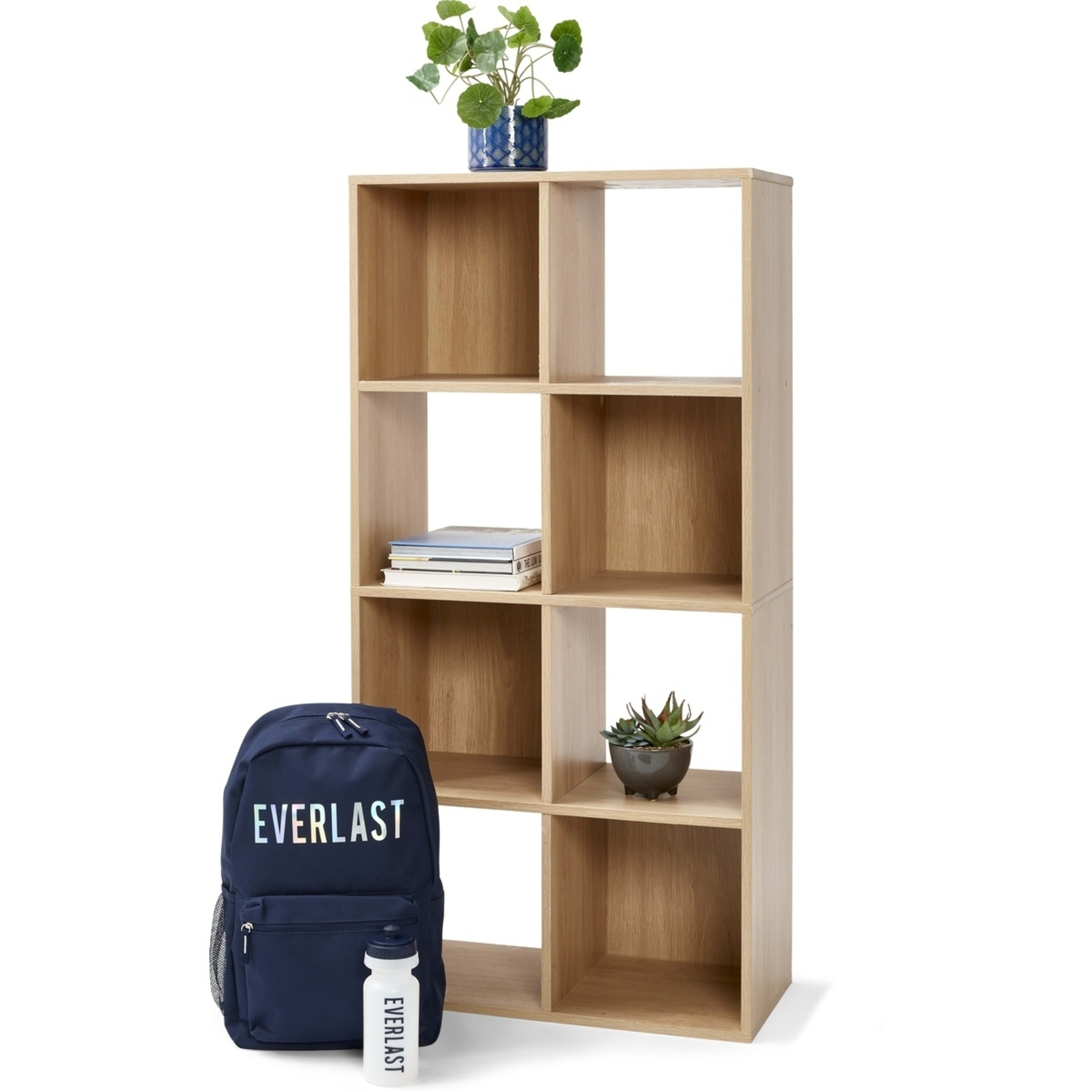 6 8 Cube Display Storage Unit - Oak, 6 of 6