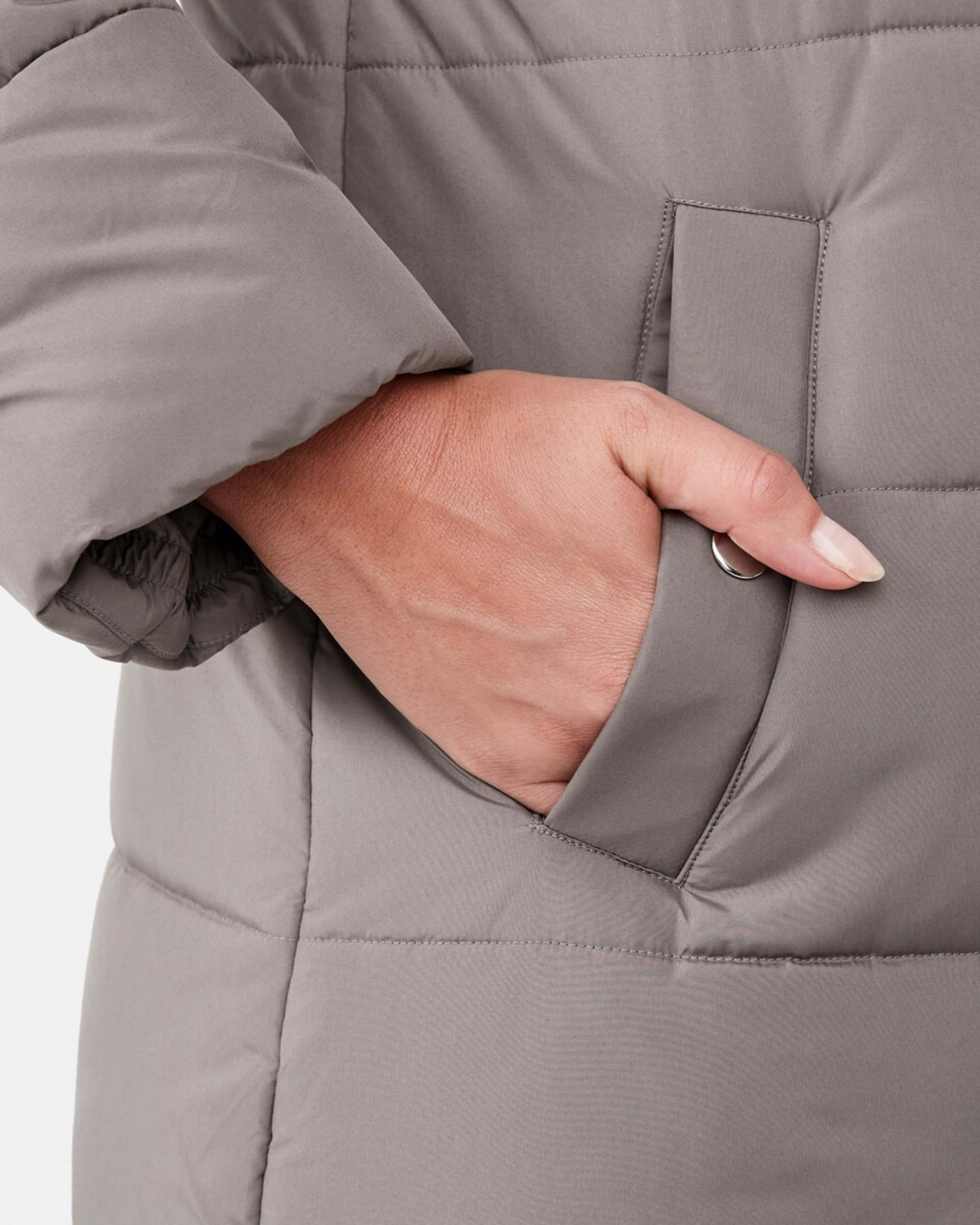 7 Mid Length Puffer Jacket Taupe Brn, 7 of 7