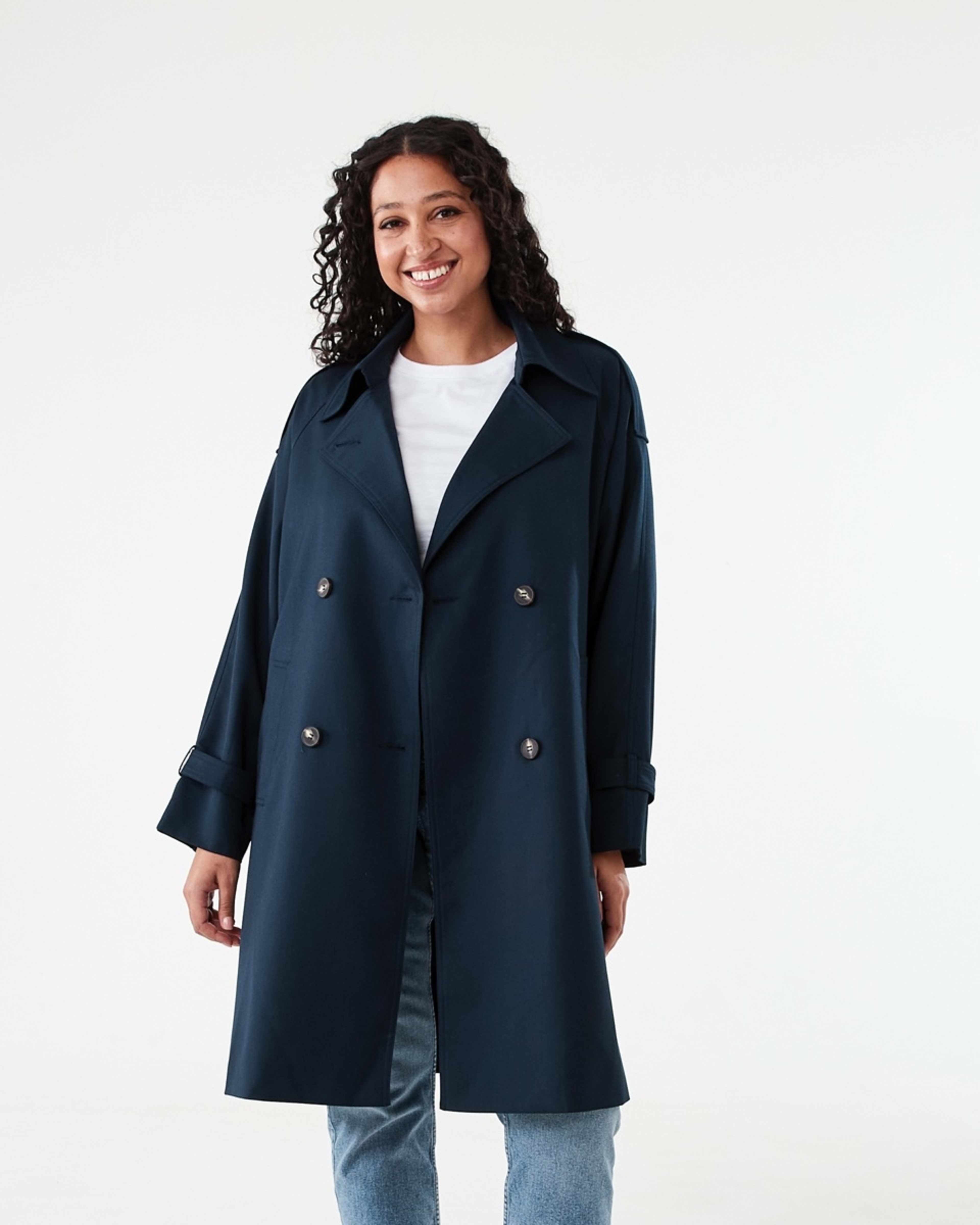 4 Lightweight Trench Coat Navy Blaze, 4 of 10