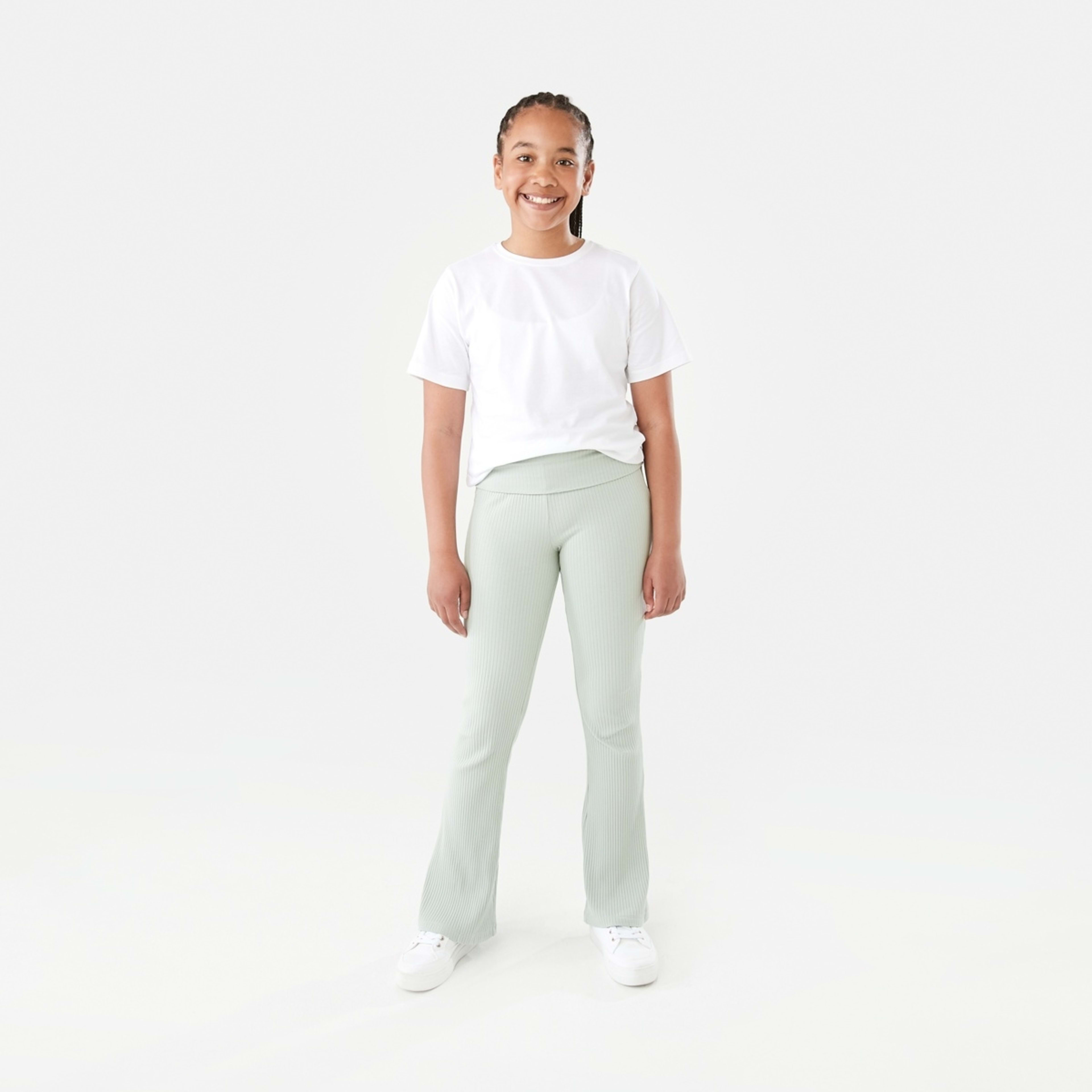 5 Rib Roll Waist Leggings Aqua Grey, 5 of 8