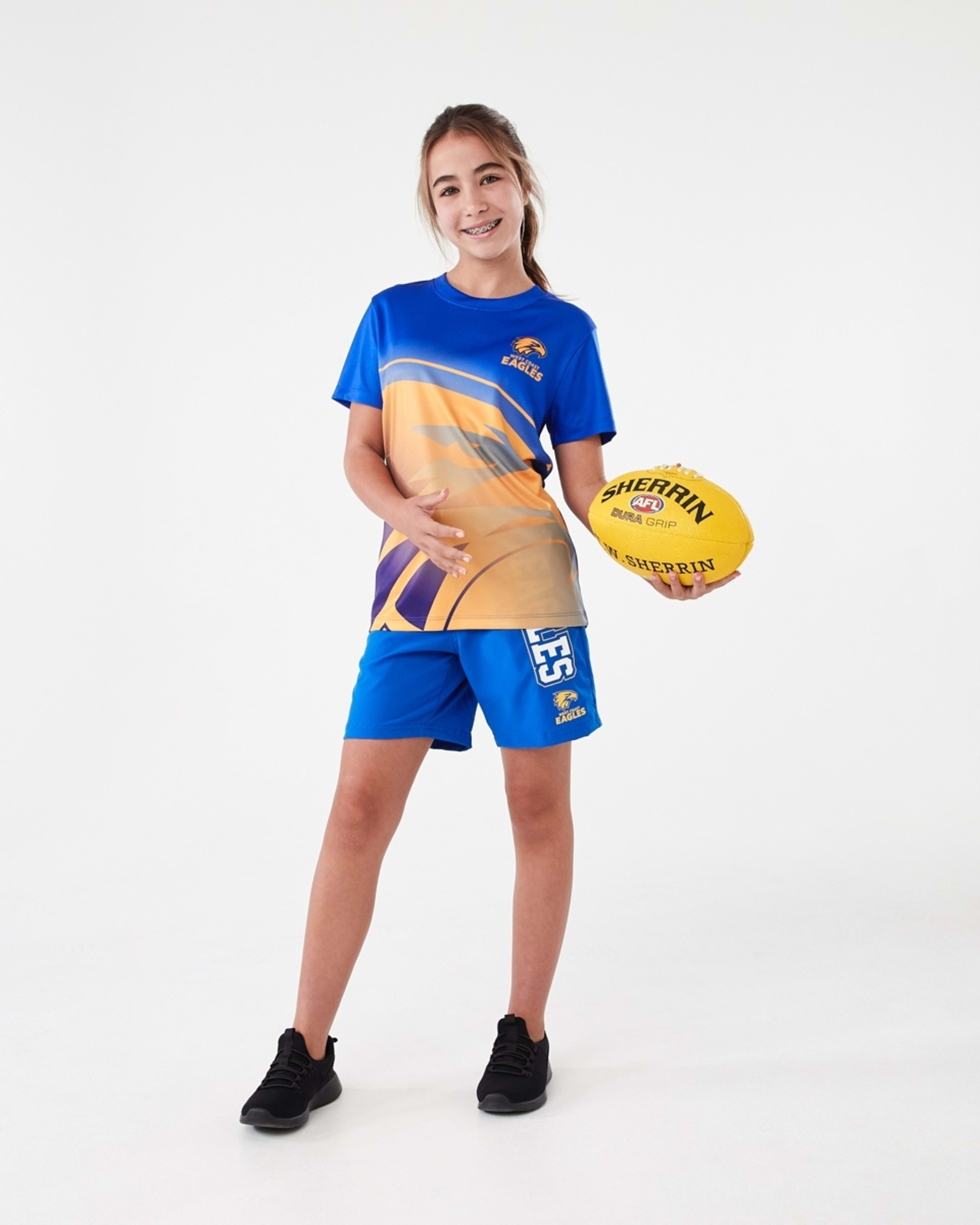 1 Official AFL Kids Training T-shirt West Coast, 1 of 9