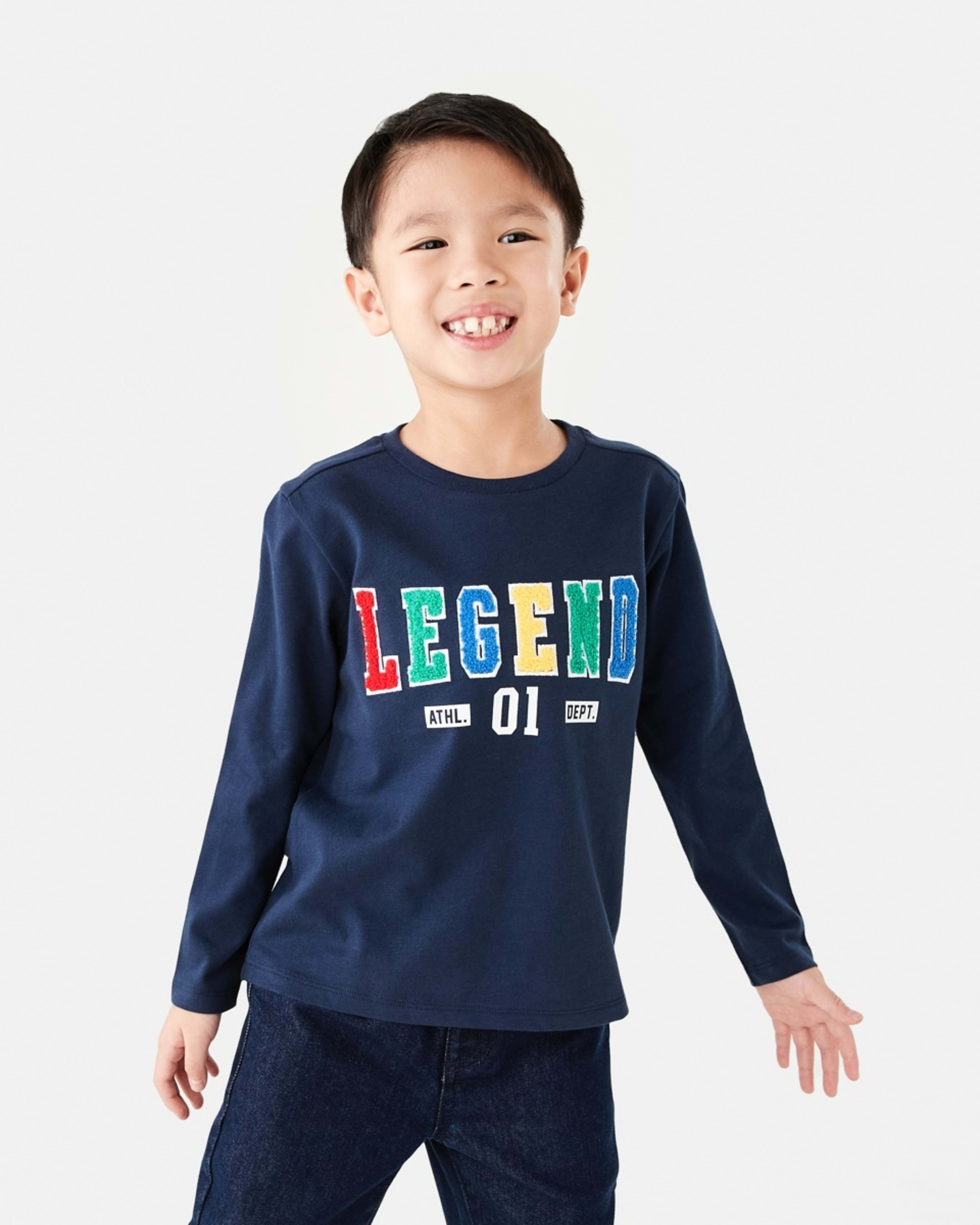 1 Long Sleeve Boucle T-shirt Legend Varsity