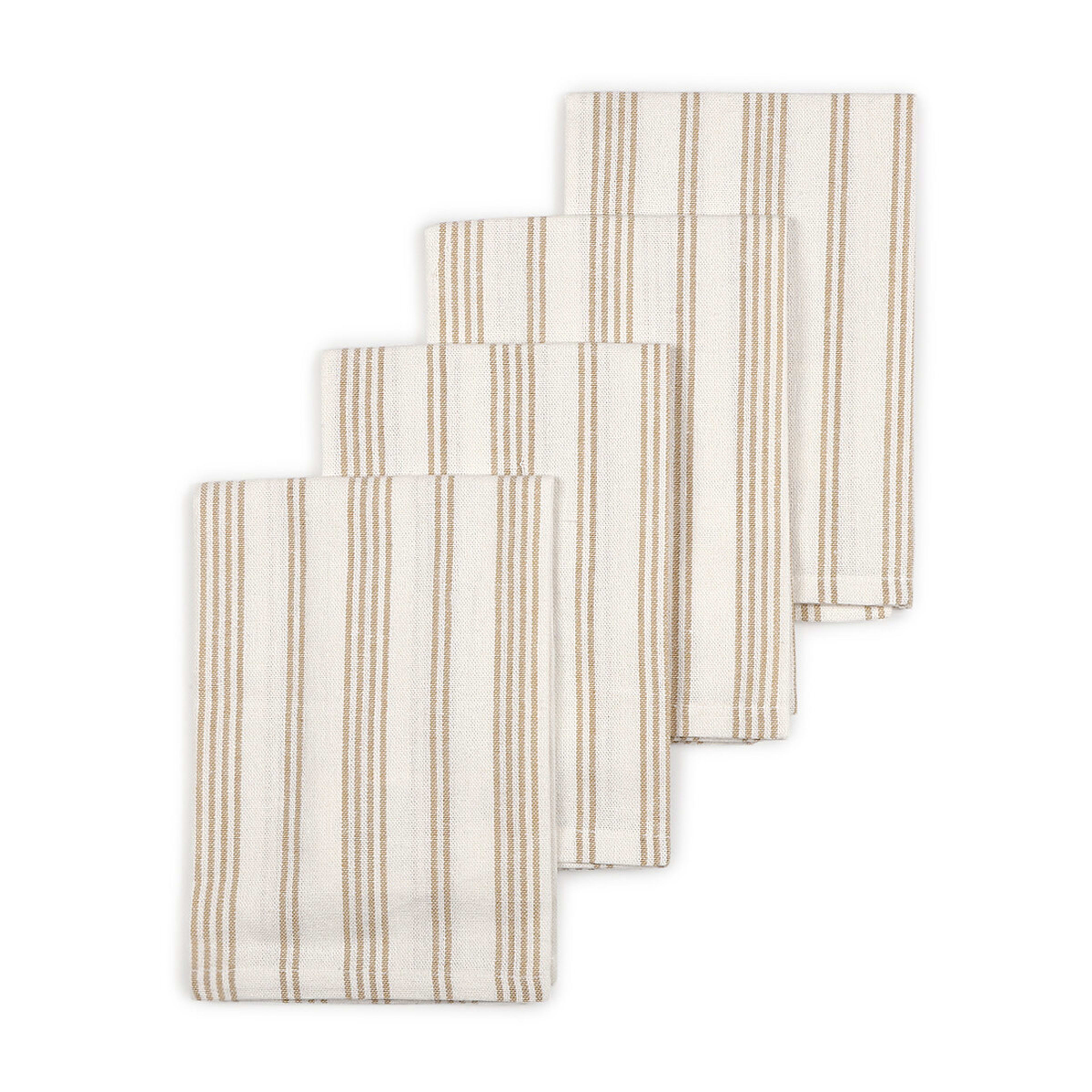 1 4 Pack Sand Stripe Napkins, 1 of 5