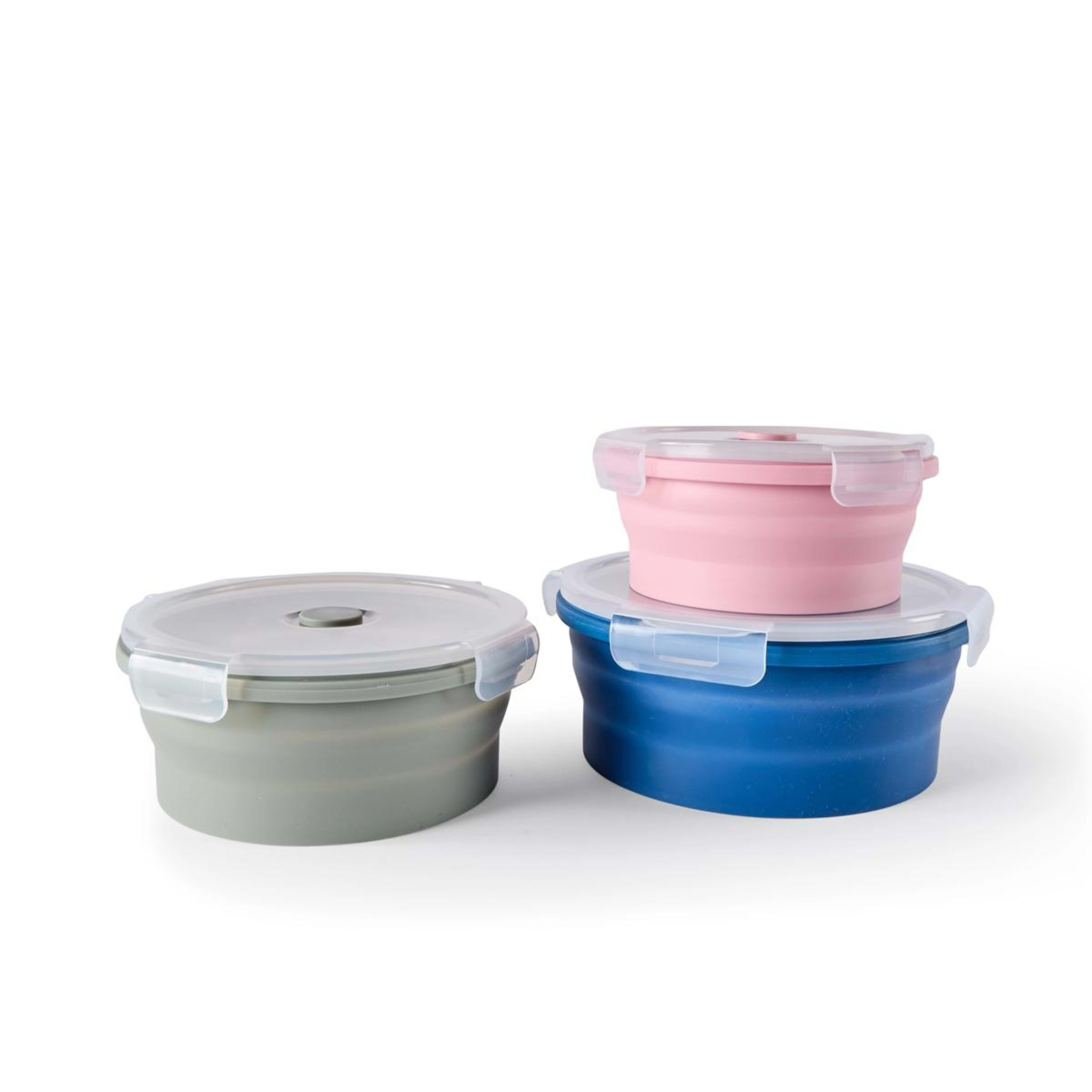 7 3 Piece Silicone Collapsible Salad Bowls, 7 of 10