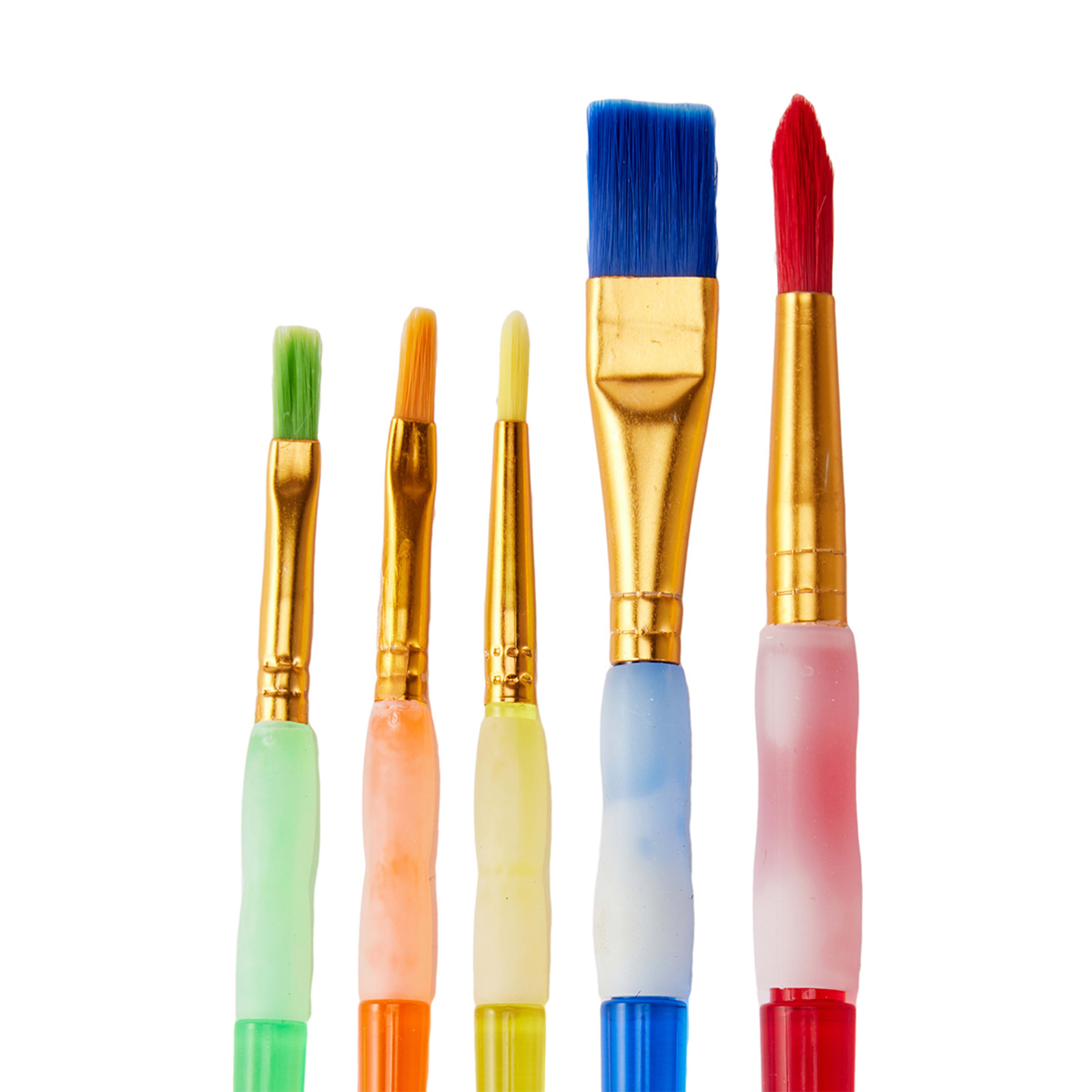 5 Pack Grip Paint Brushes Kmart