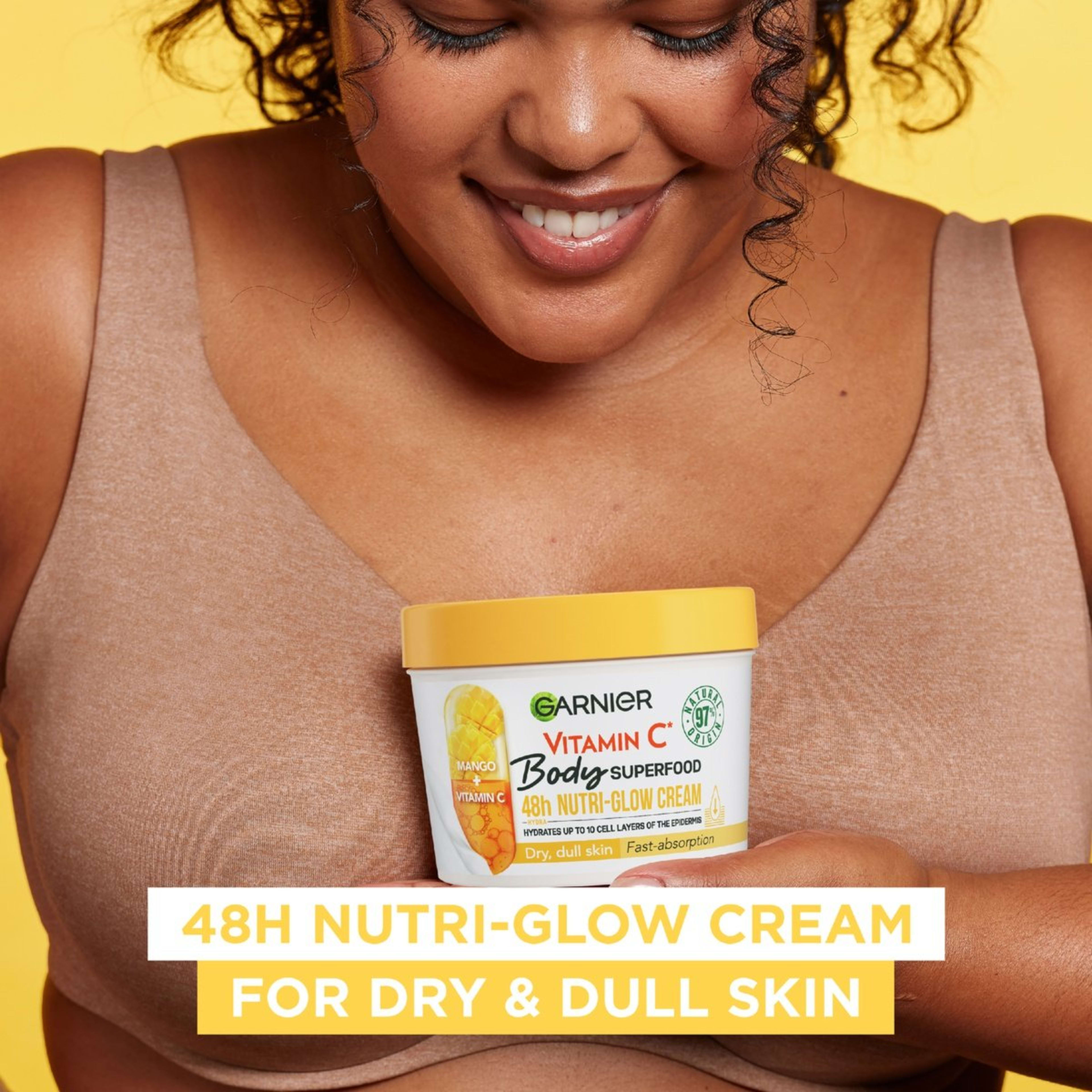 5 Garnier Body Superfood 48H Nutri-Glow Cream 380ml - Mango and Vitamin C, 5 of 6