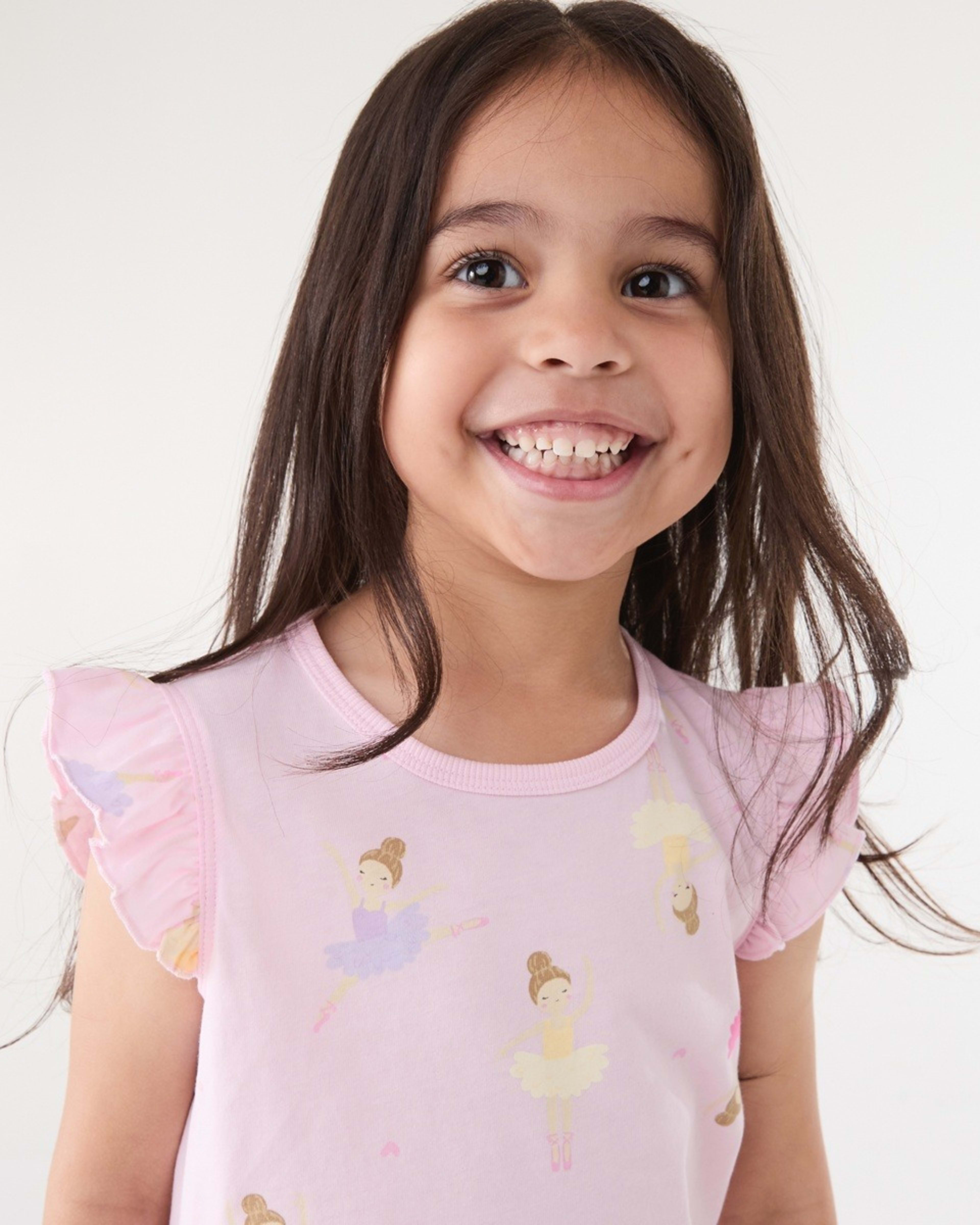 3 Short Sleeve Jersey Pyjama Set PINK BALLERINAS, 3 of 7