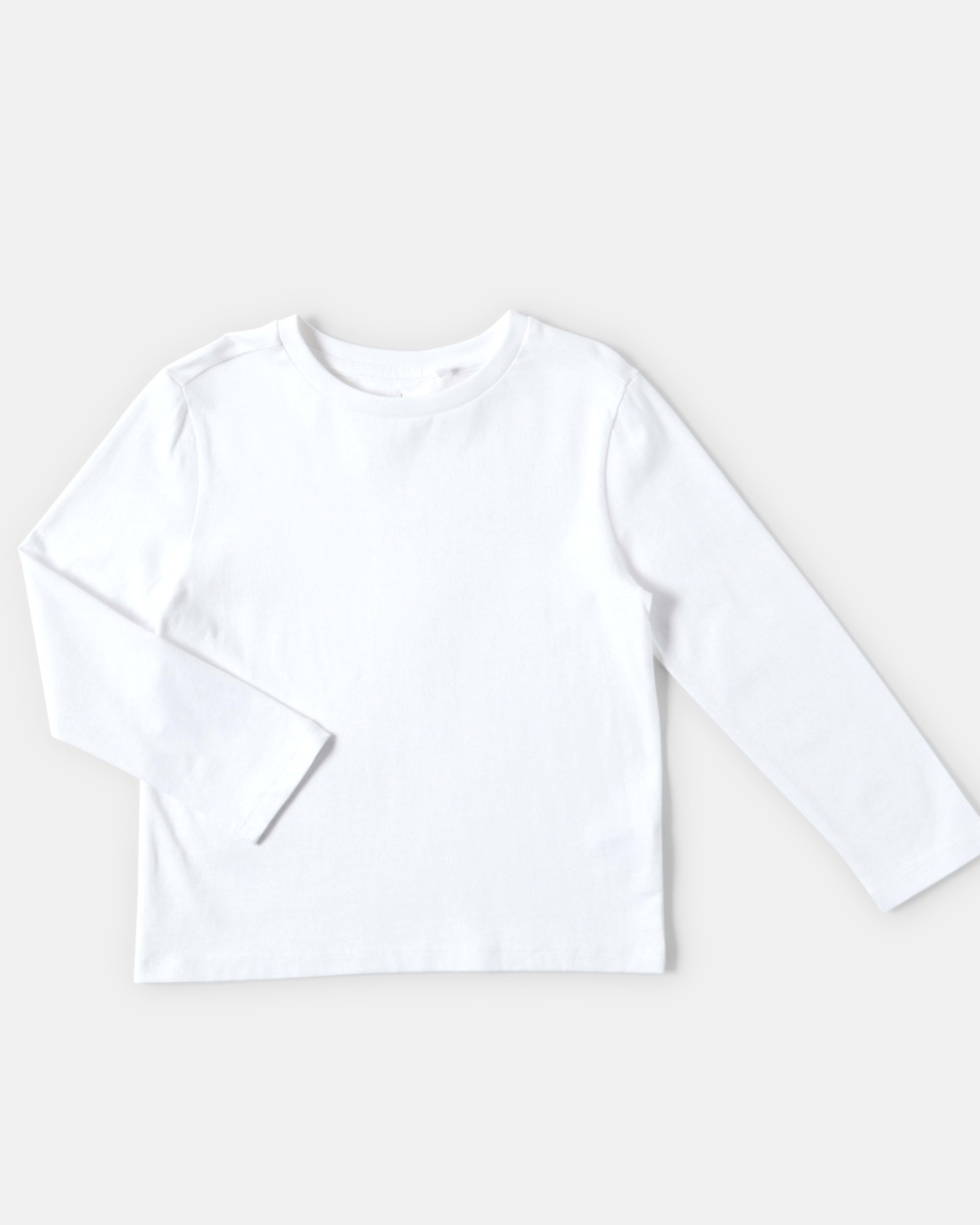 8 Long Sleeve Plain T-shirt White, 8 of 9