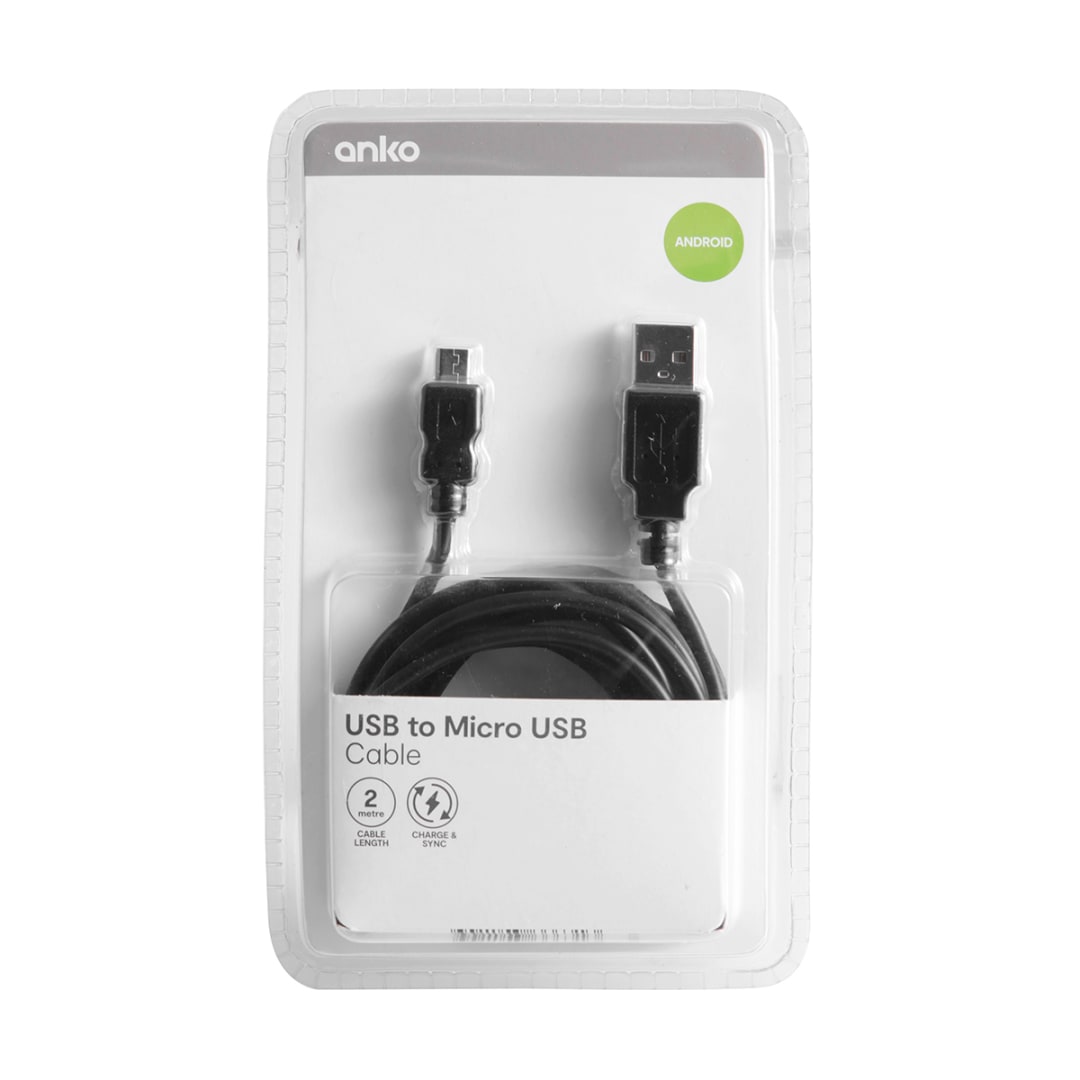 Micro USB Cable 2m Kmart