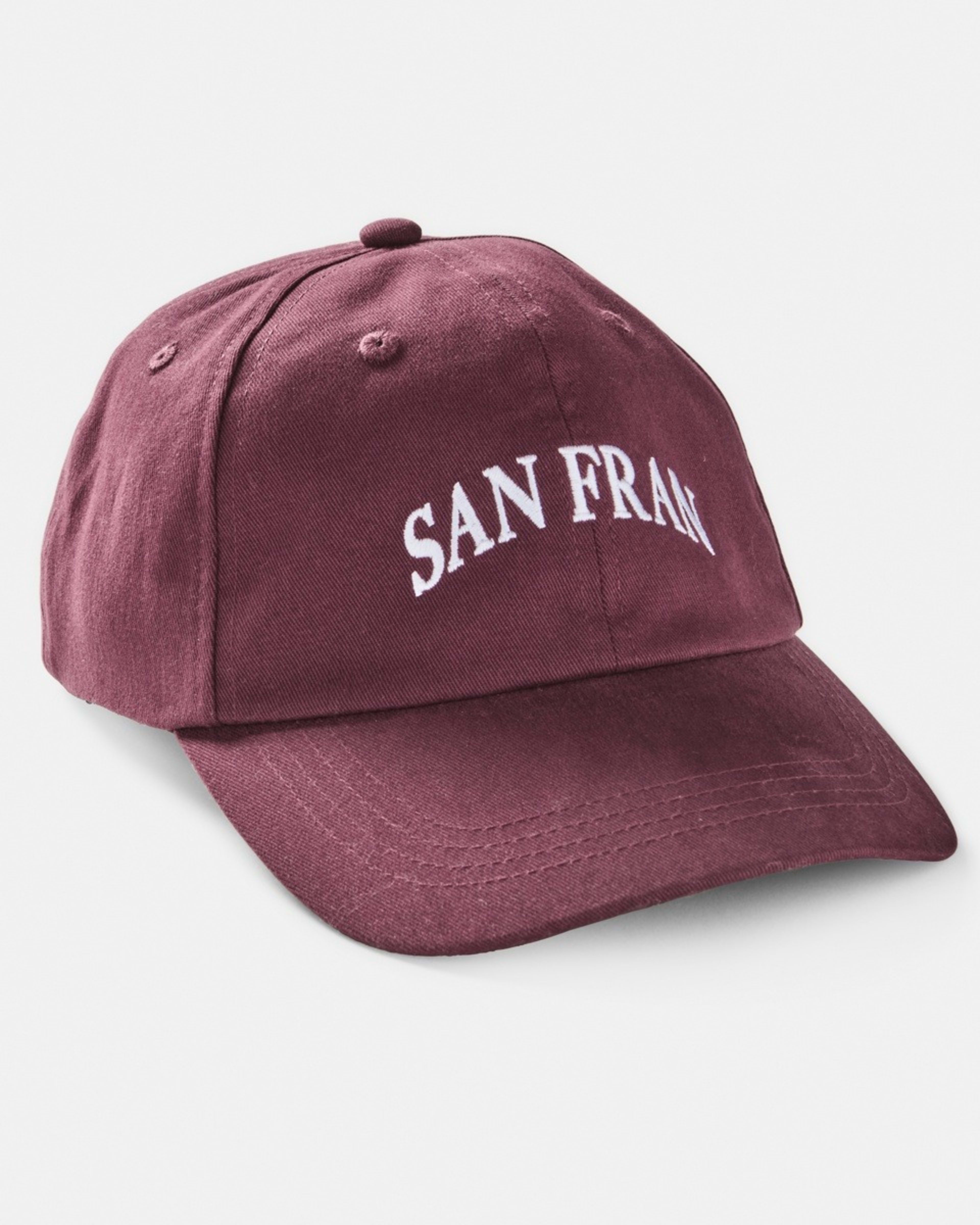 1 Slogan Cap SAN FRAN WARM MULBERRY, 1 of 7