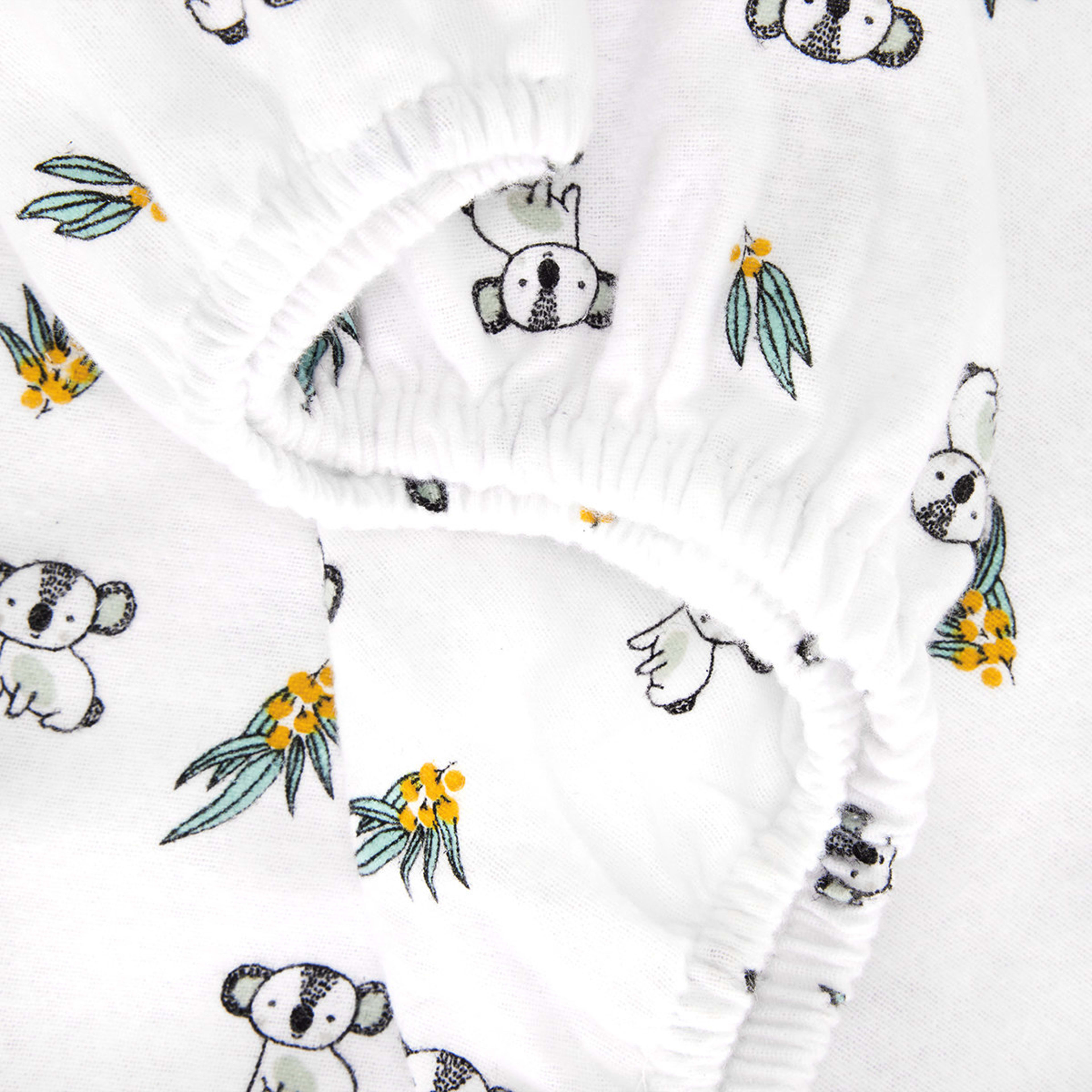 2 Pack Flannelette Cotton Fitted Cot Sheets Koala Kmart NZ