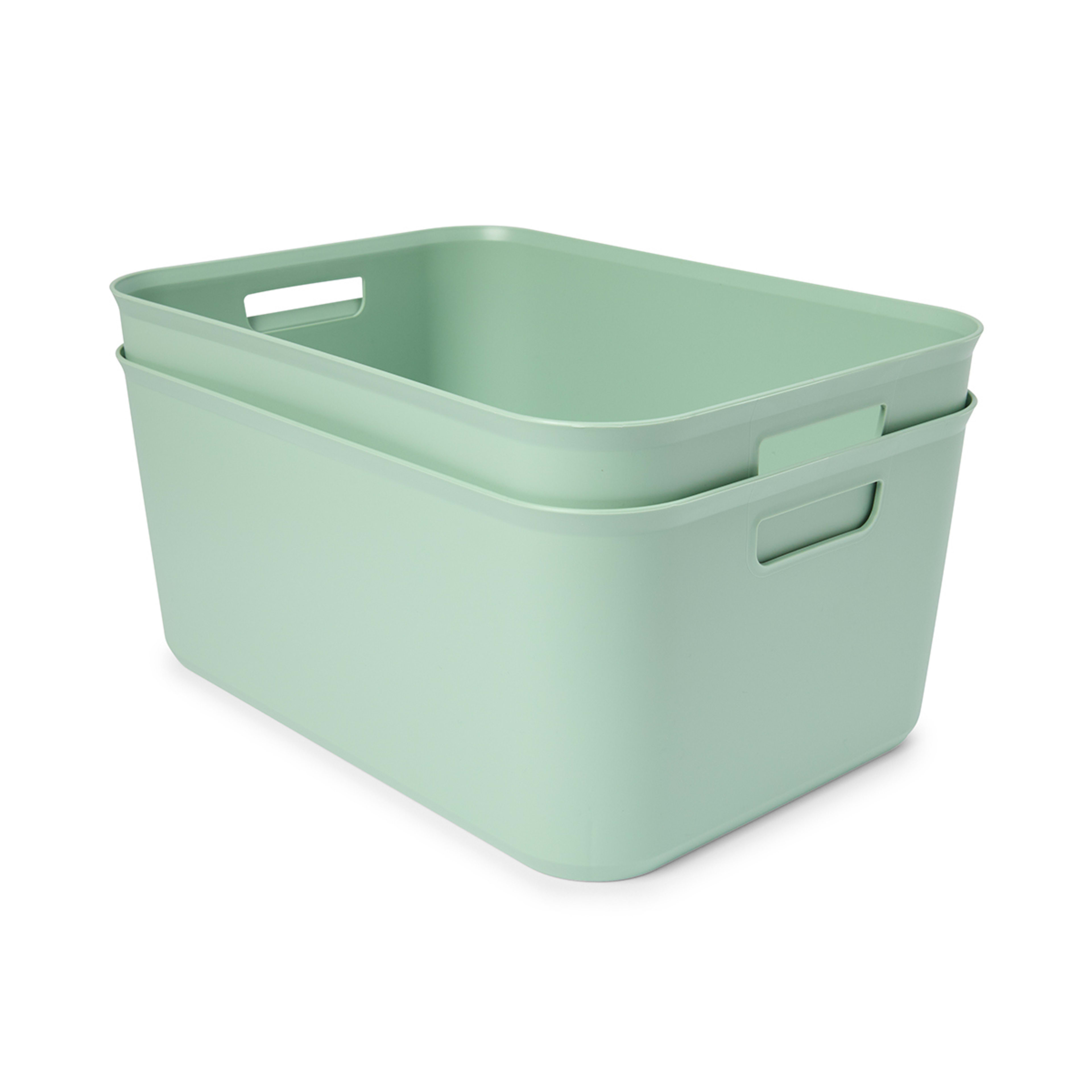 2 2 Pack 12.5L Utile Large Tubs - Green, 2 of 7