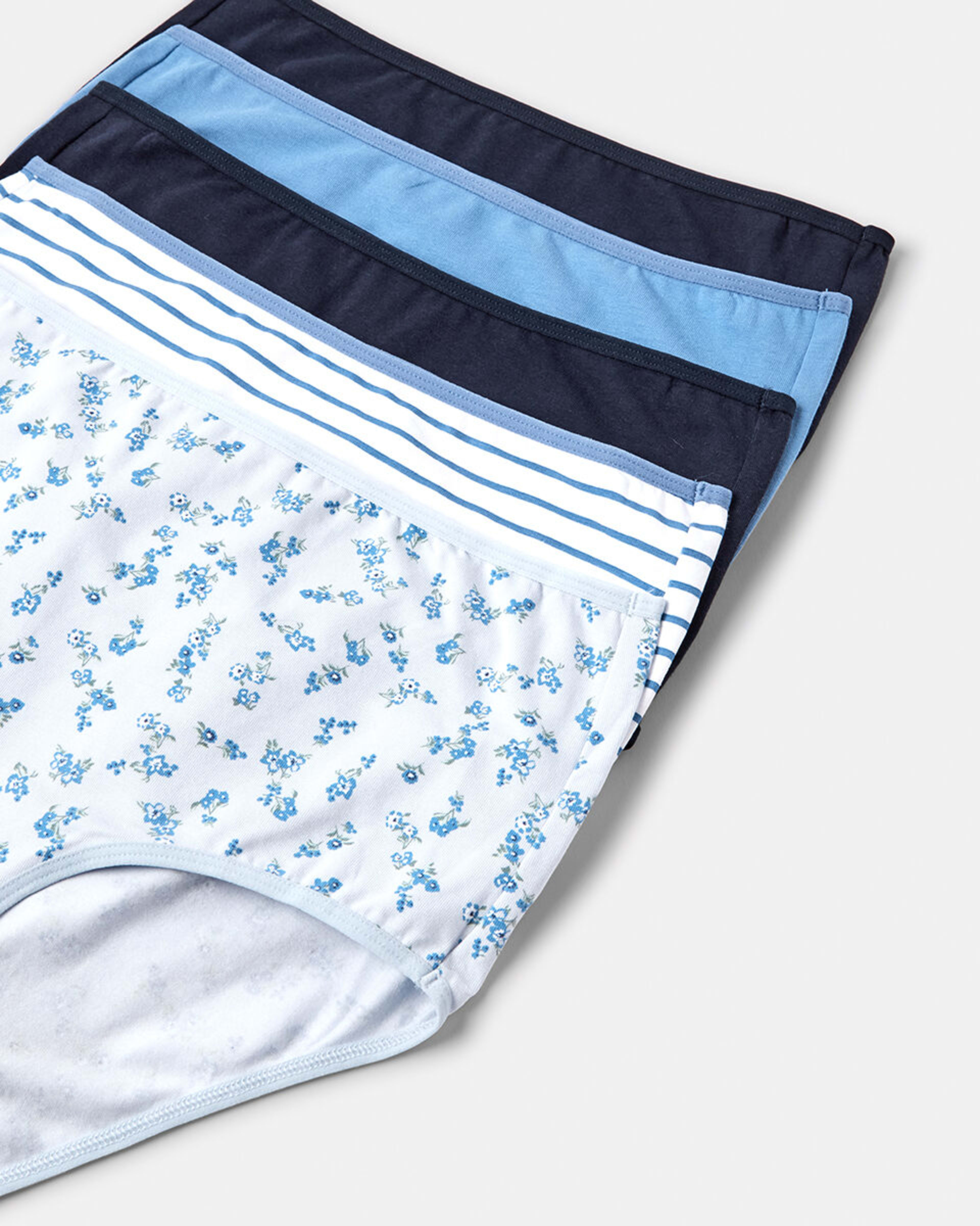 2 5 Pack Cotton Stretch Full Briefs MARINER MULTI, 2 of 10