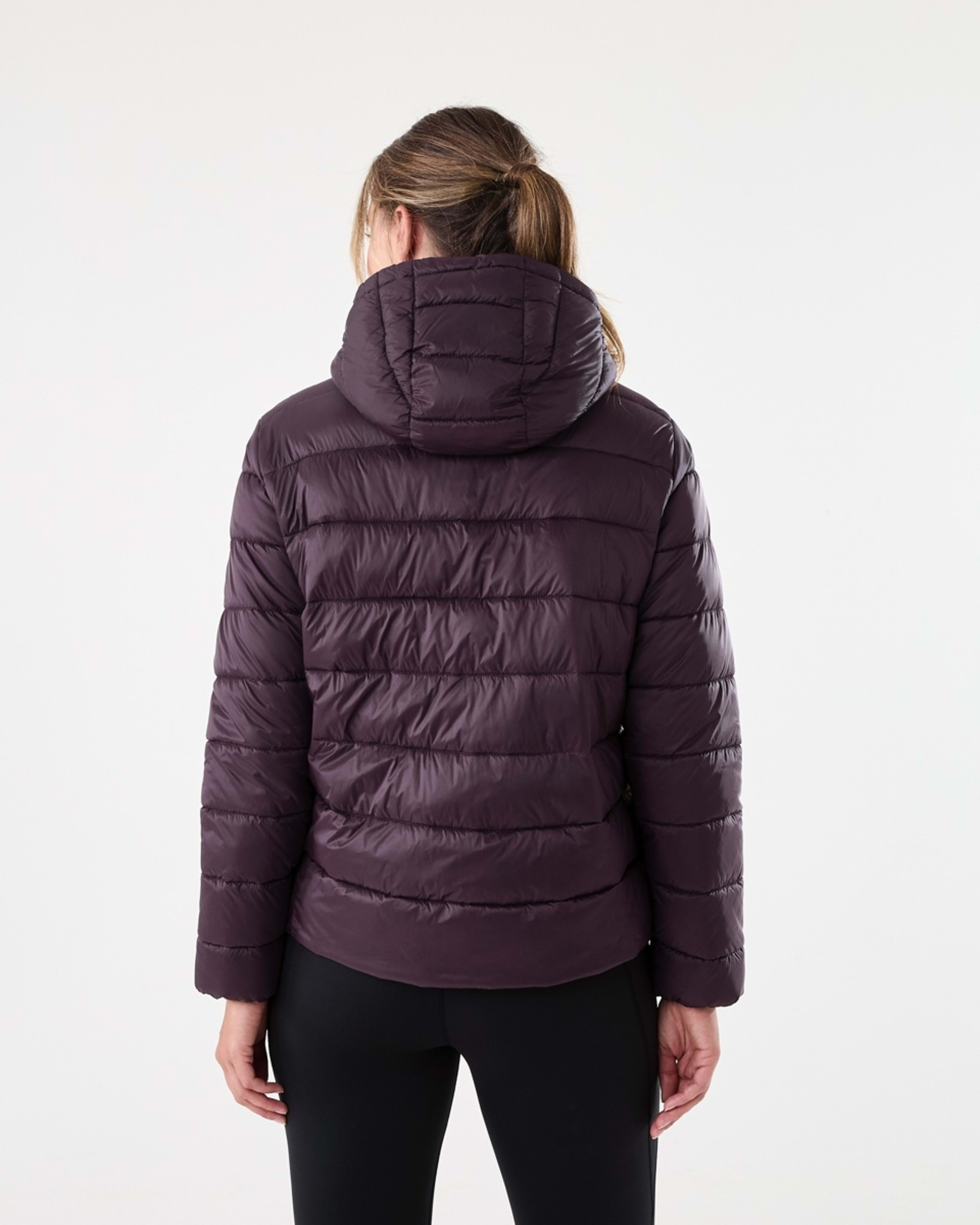 4 Active Womens Packable Puffer Jacket Pur Raisin, 4 of 7