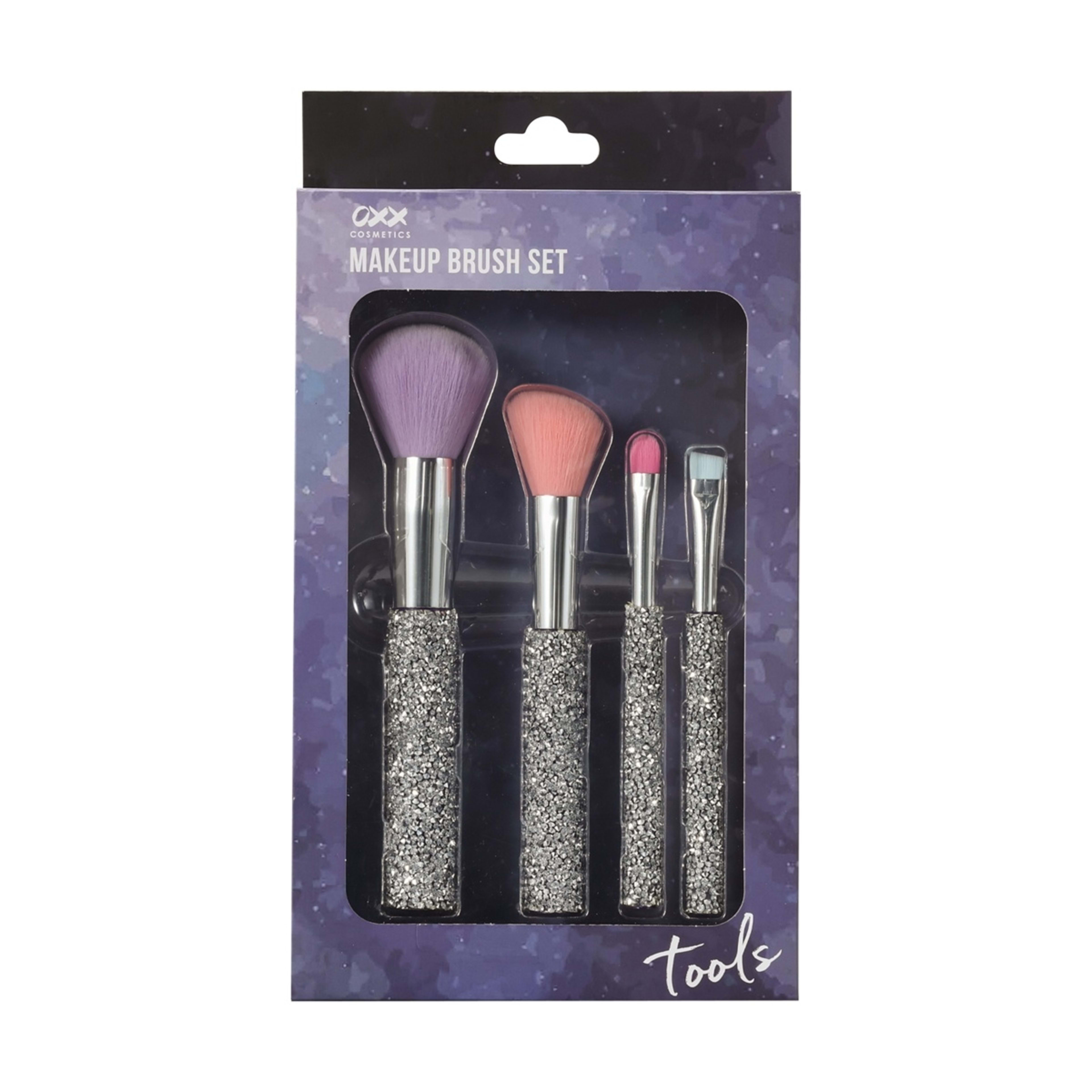 1 OXX Cosmetics 4 Piece Makeup Brush Set - Glitter, 1 of 6