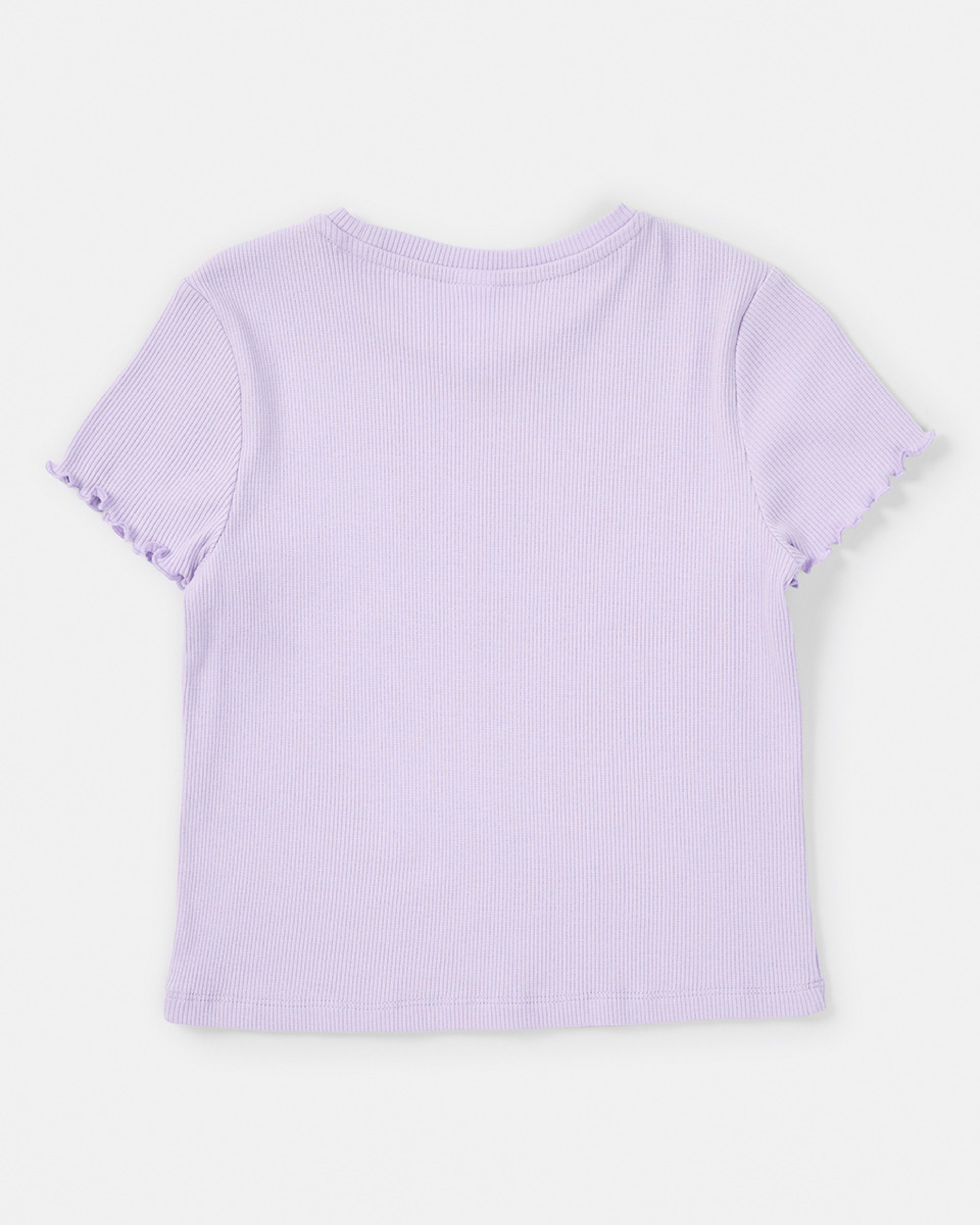 9 Short Sleeve Rib Top Pst Purple, 9 of 9