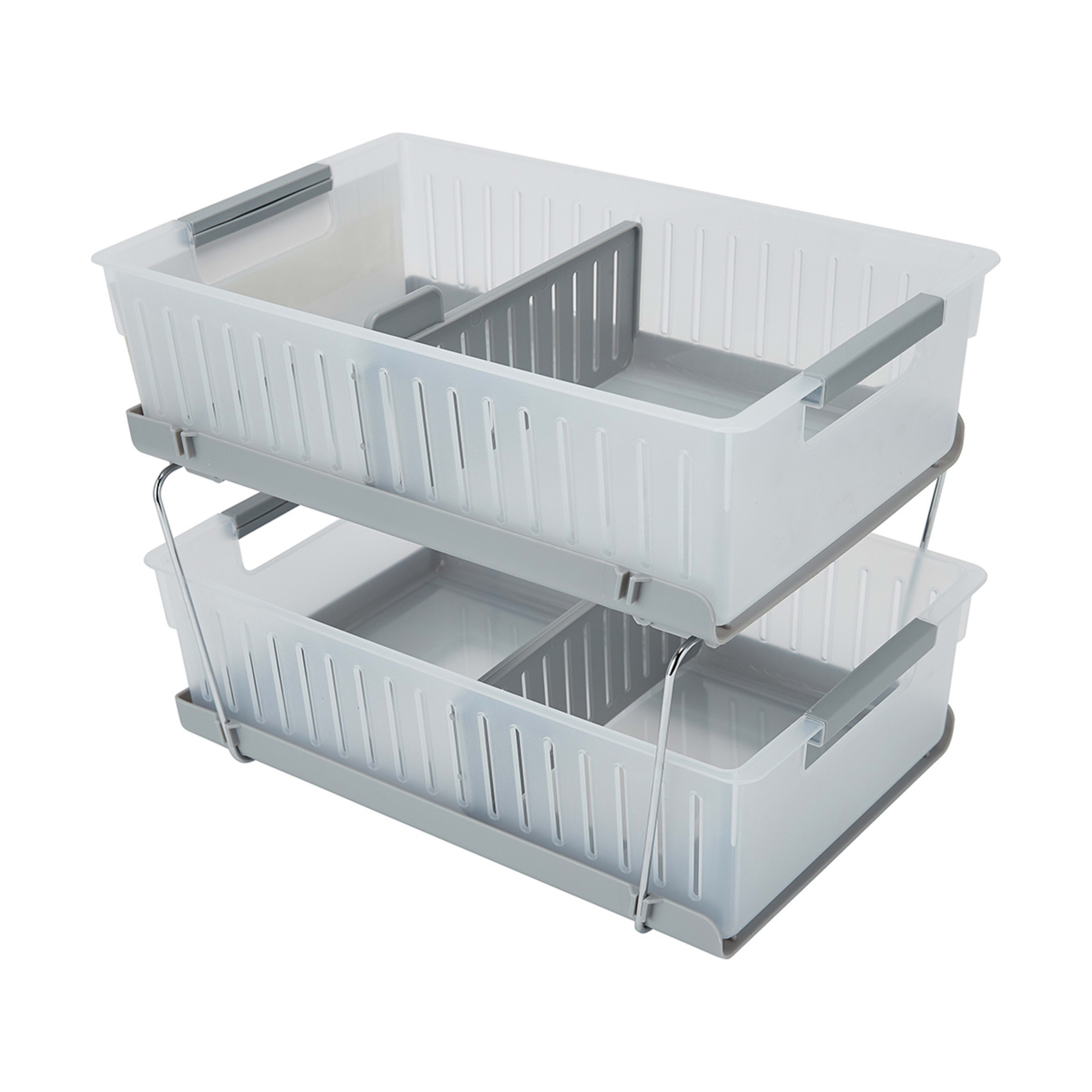 2 Tier Organiser with Dividers Kmart