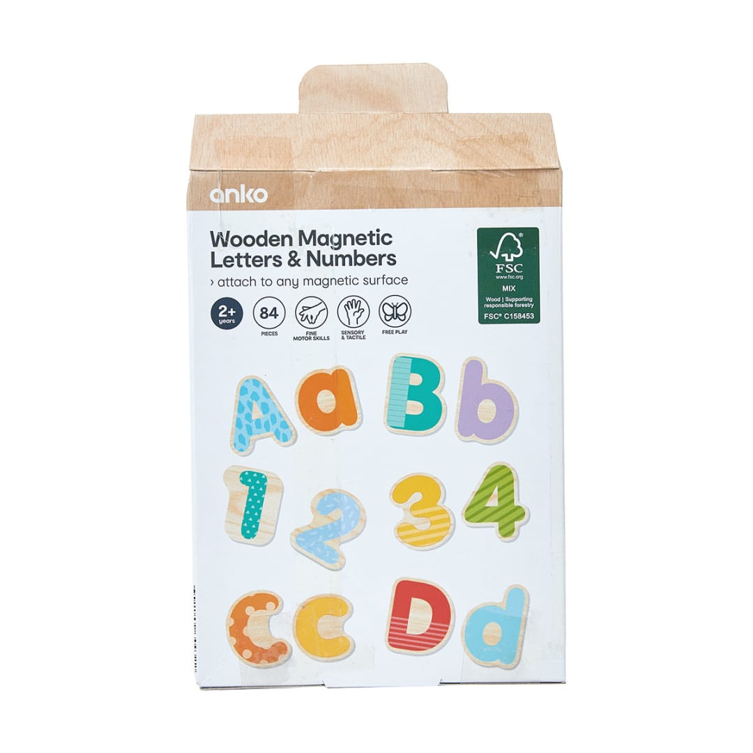 84 Piece Wooden Letters & Numbers Kmart