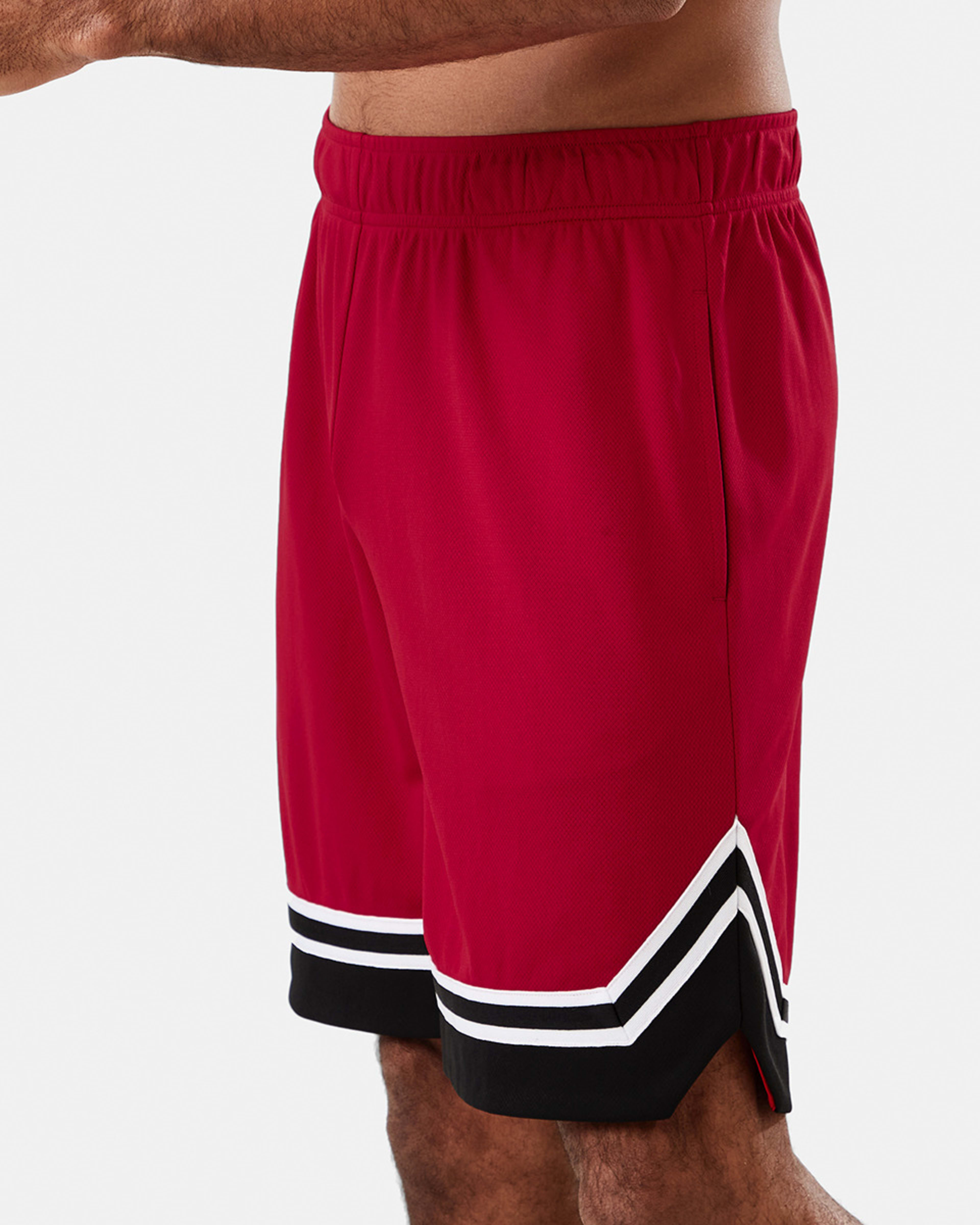 2 Active Mens Basketball Shorts NEON RED, 2 of 7