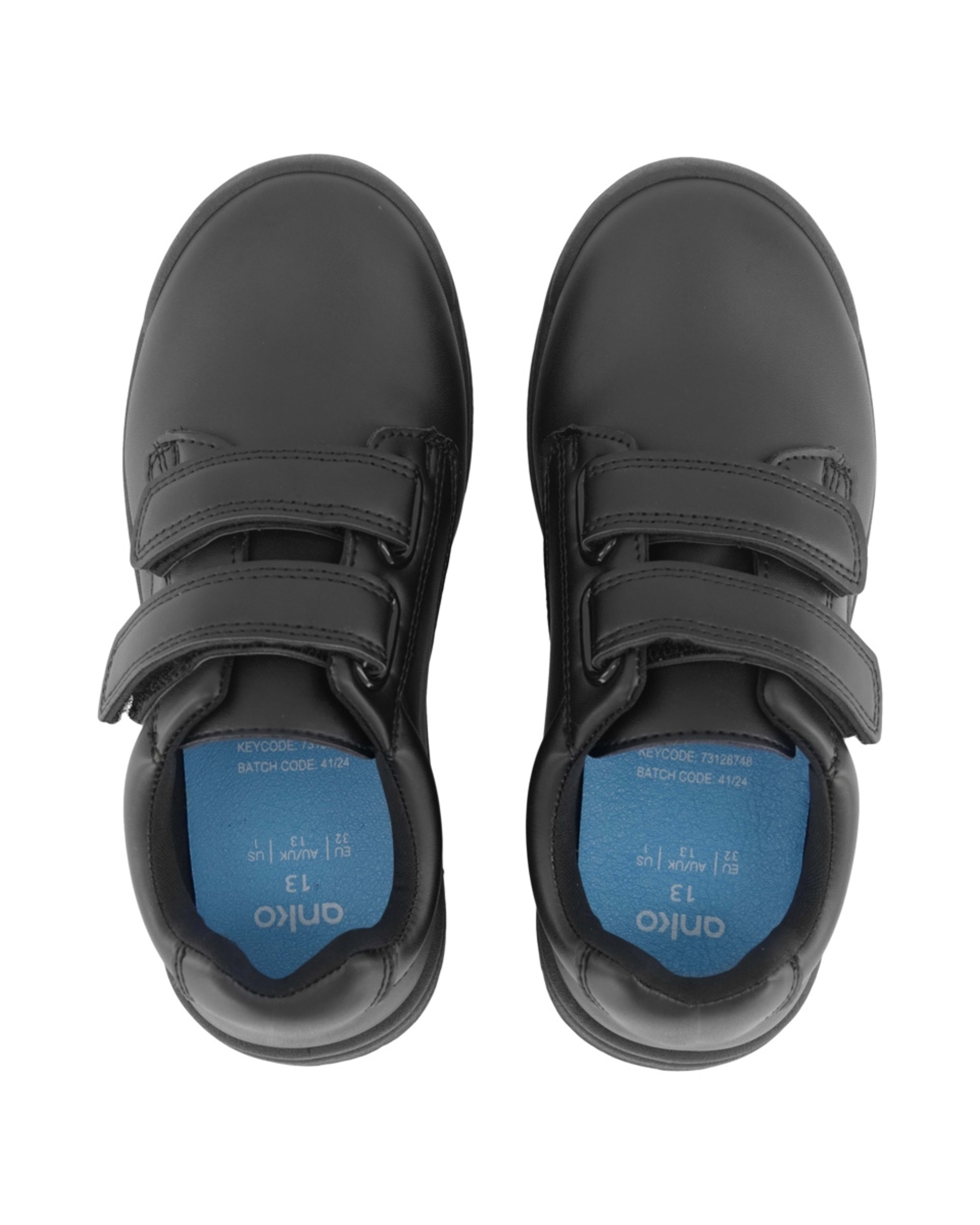 2 Senior Double Adjustable School Shoes Black, 2 of 5