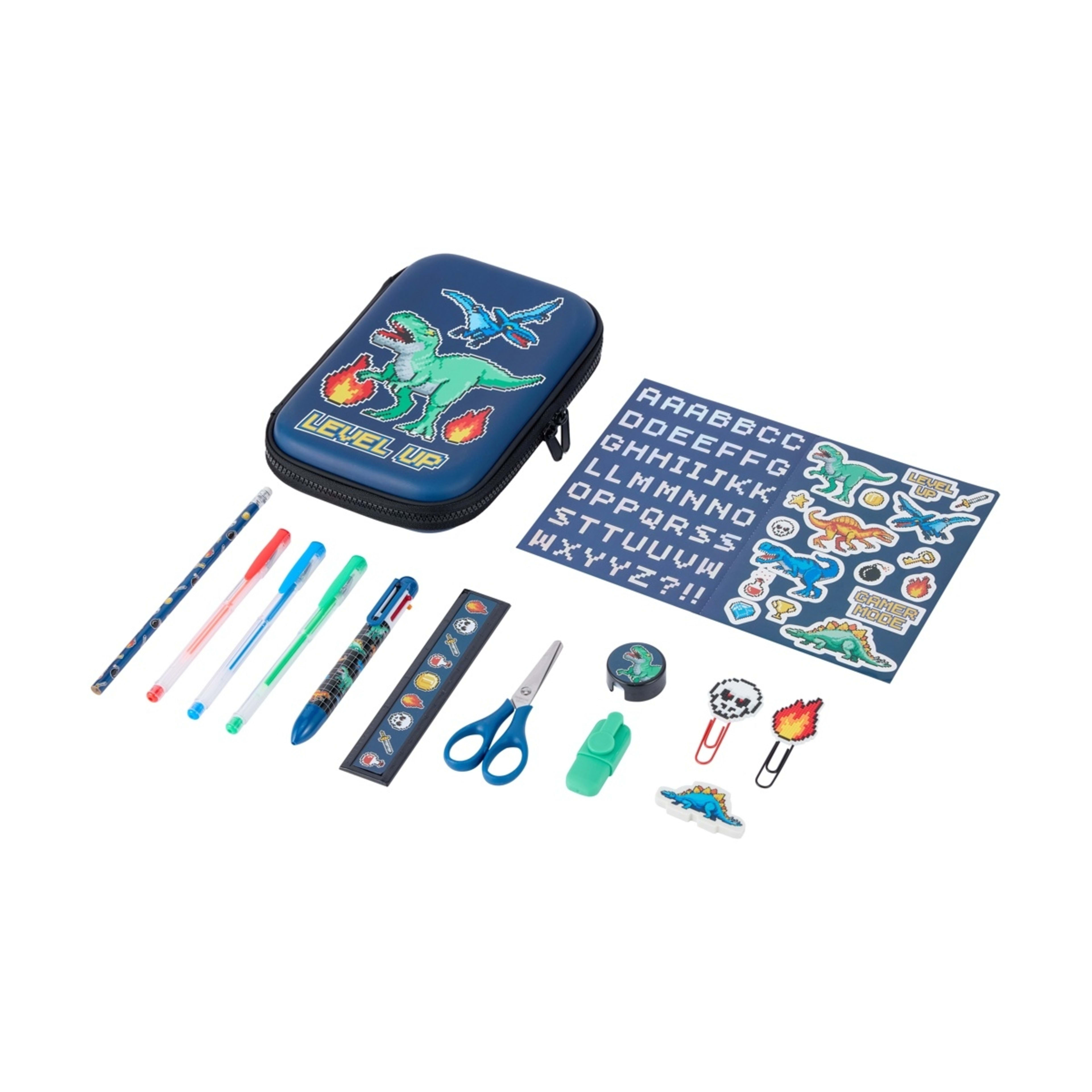 3 Pencil Case Set - Dino, 3 of 9